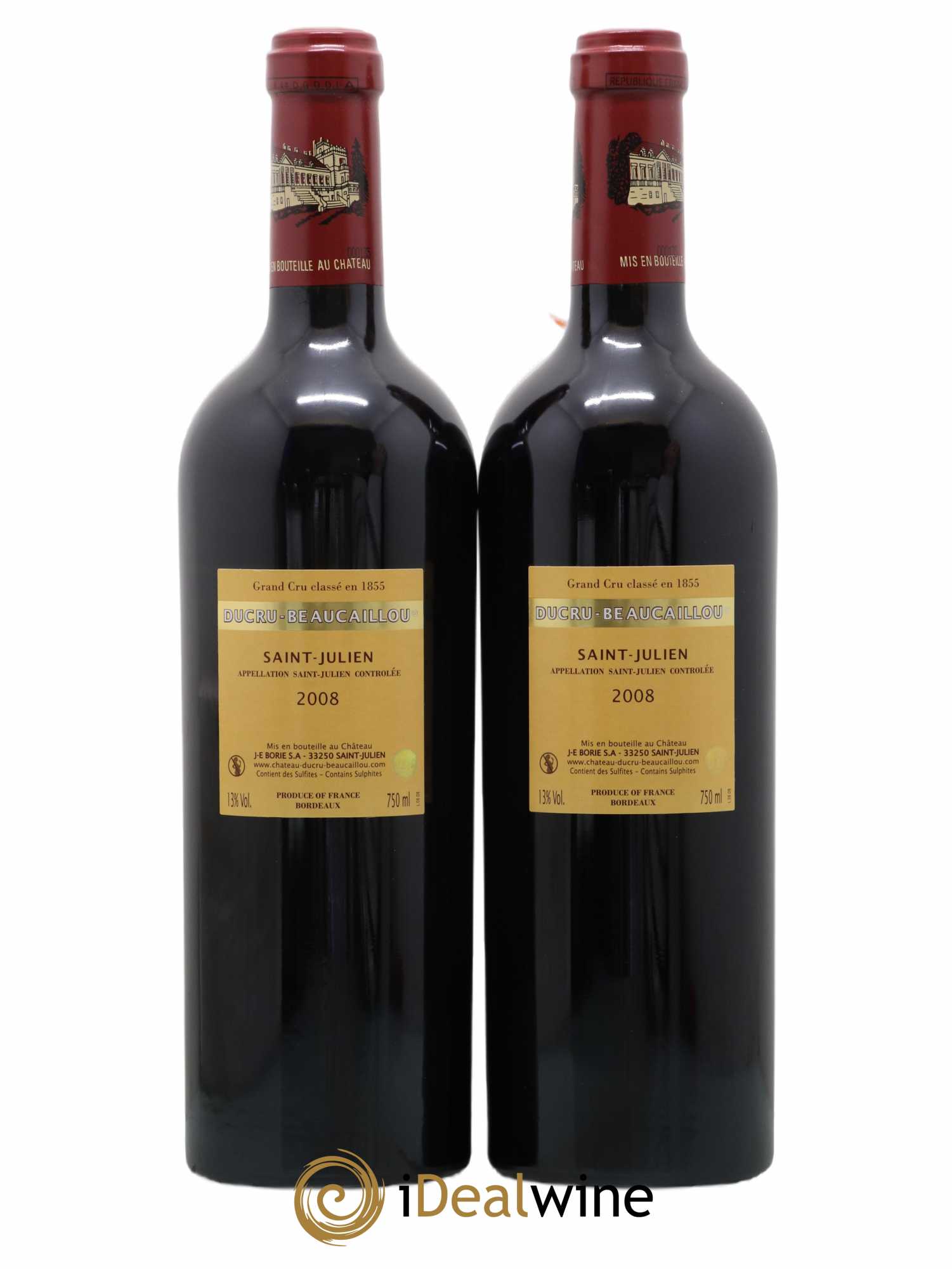Château Ducru Beaucaillou 2ème Grand Cru Classé 2008 - Lot of 2 bottles - 1