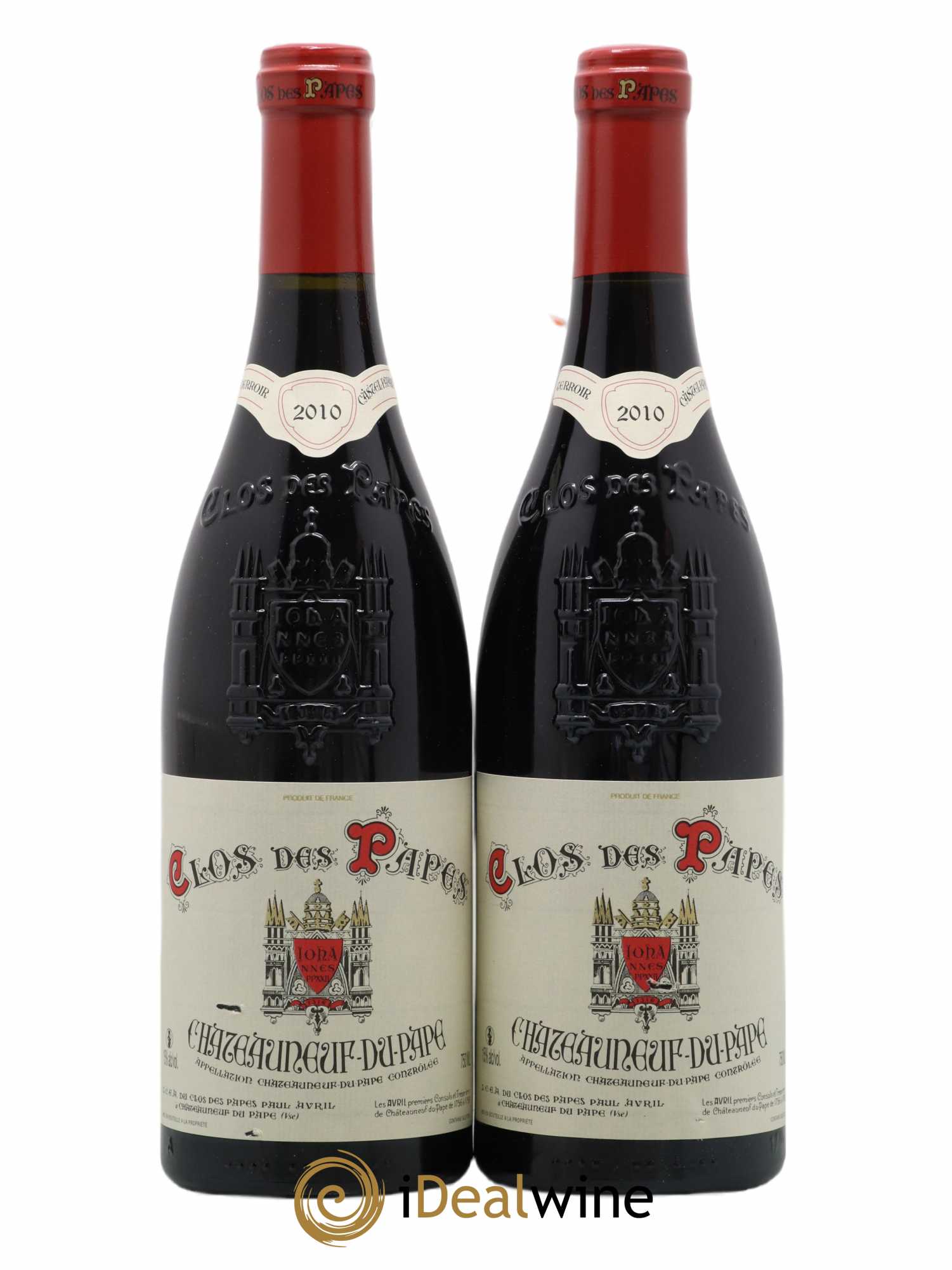 Châteauneuf-du-Pape Clos des Papes - Paul Avril 2010 - Lot de 2 bouteilles - 0