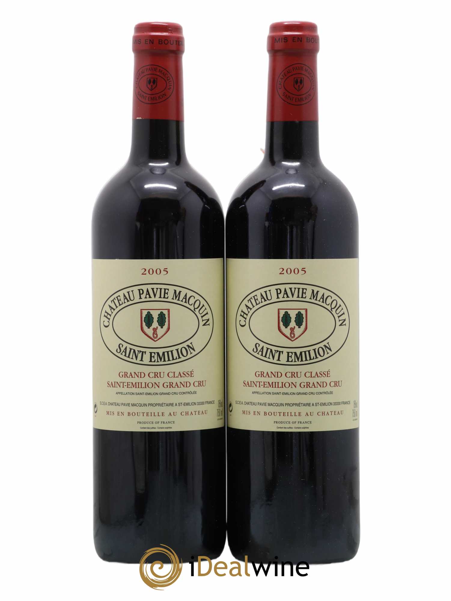 Château Pavie Macquin 1er Grand Cru Classé B 2005 - Lot de 2 bouteilles - 0