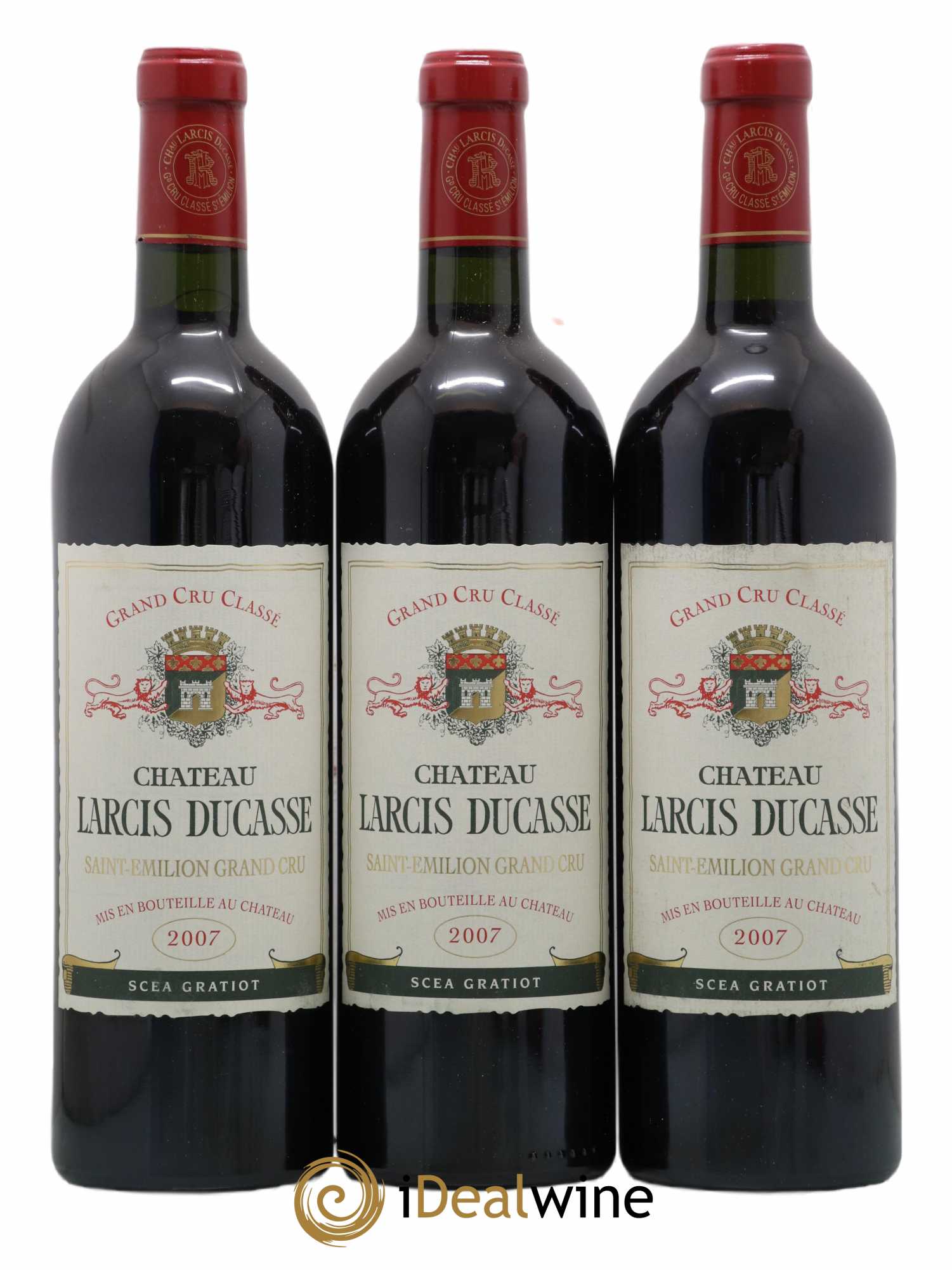 Château Larcis Ducasse 1er Grand Cru Classé B 2007 - Lot de 3 bouteilles - 0