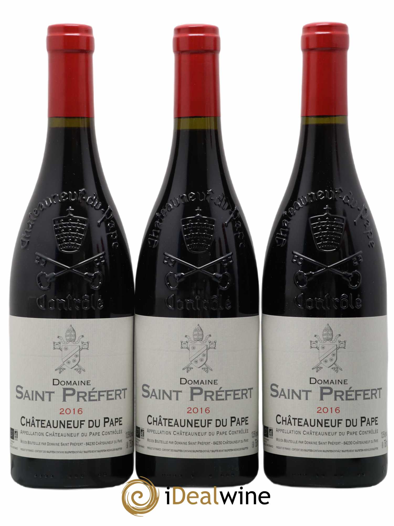 Châteauneuf-du-Pape Domaine Saint-Préfert 2016 - Lot de 3 bouteilles - 0