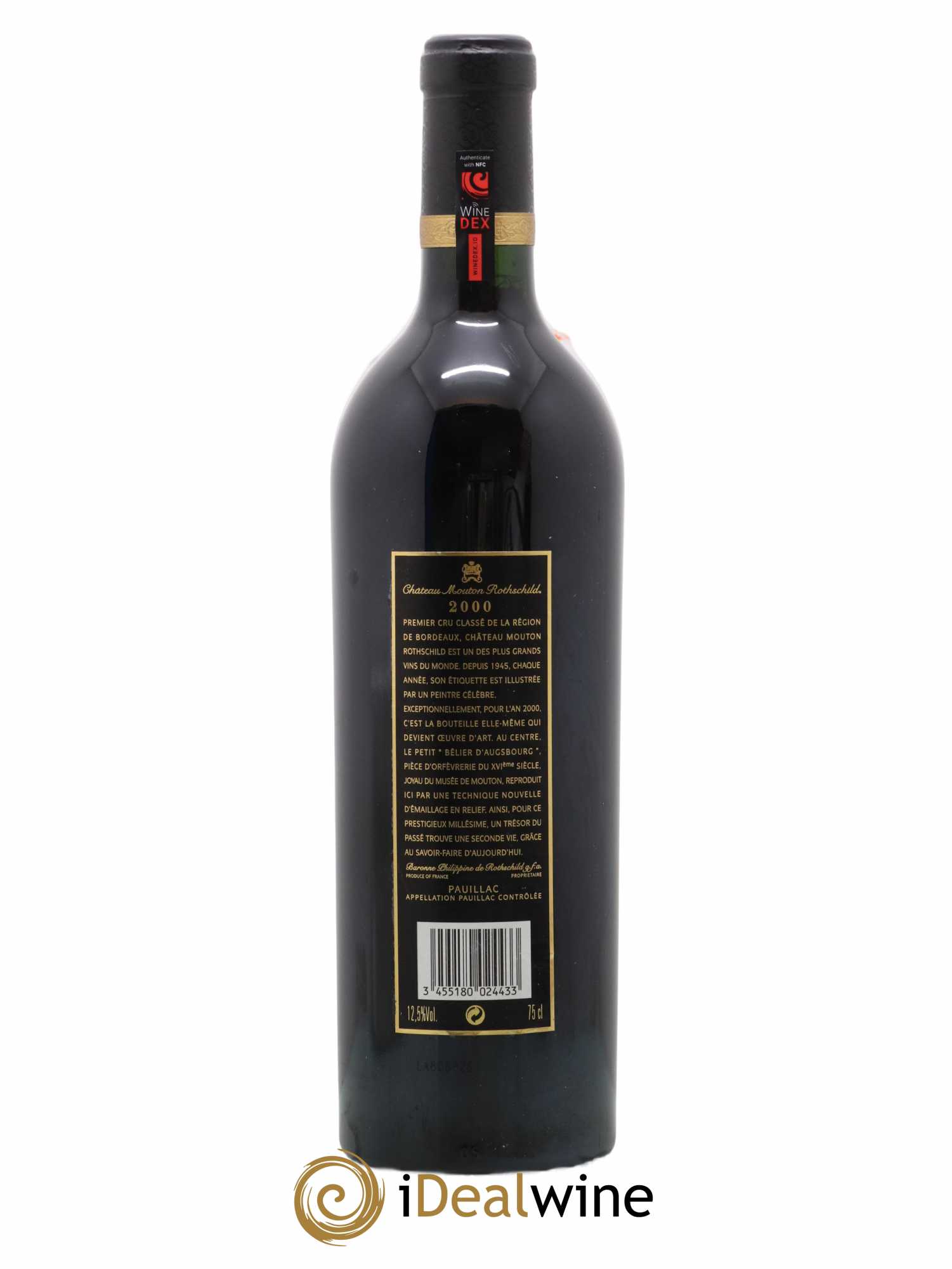 Château Mouton Rothschild 1er Grand Cru Classé 2000 - Lot de 1 bouteille - 1