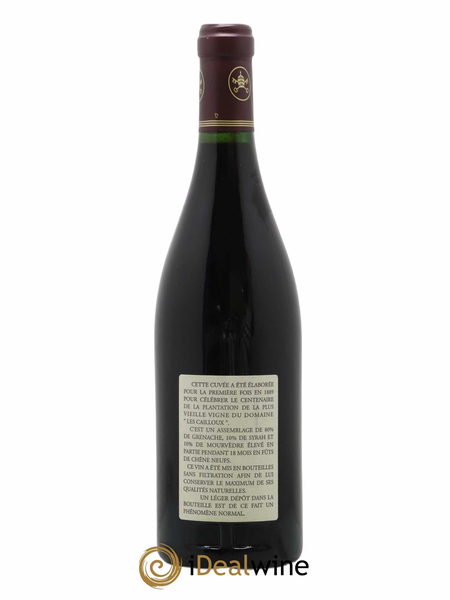 Châteauneuf-du-Pape Les Cailloux Cuvée Centenaire André Brunel 1998 - Lot de 1 bouteille - 1