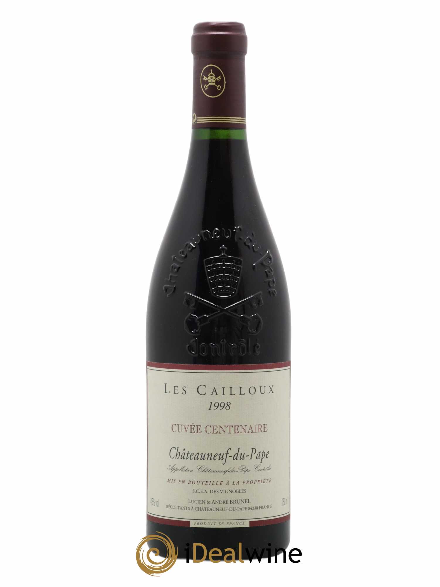 Châteauneuf-du-Pape Les Cailloux Cuvée Centenaire André Brunel 1998 - Lot de 1 bouteille - 0