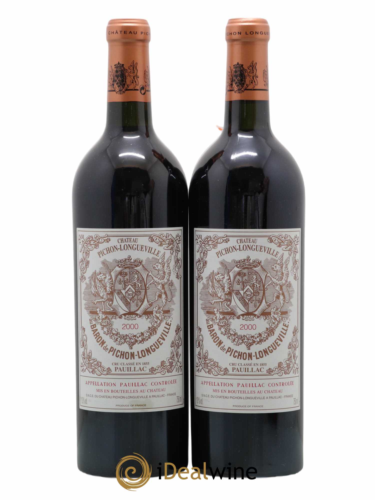 Pichon Longueville Baron 2ème Grand Cru Classé 2000 - Lot of 2 bottles - 0