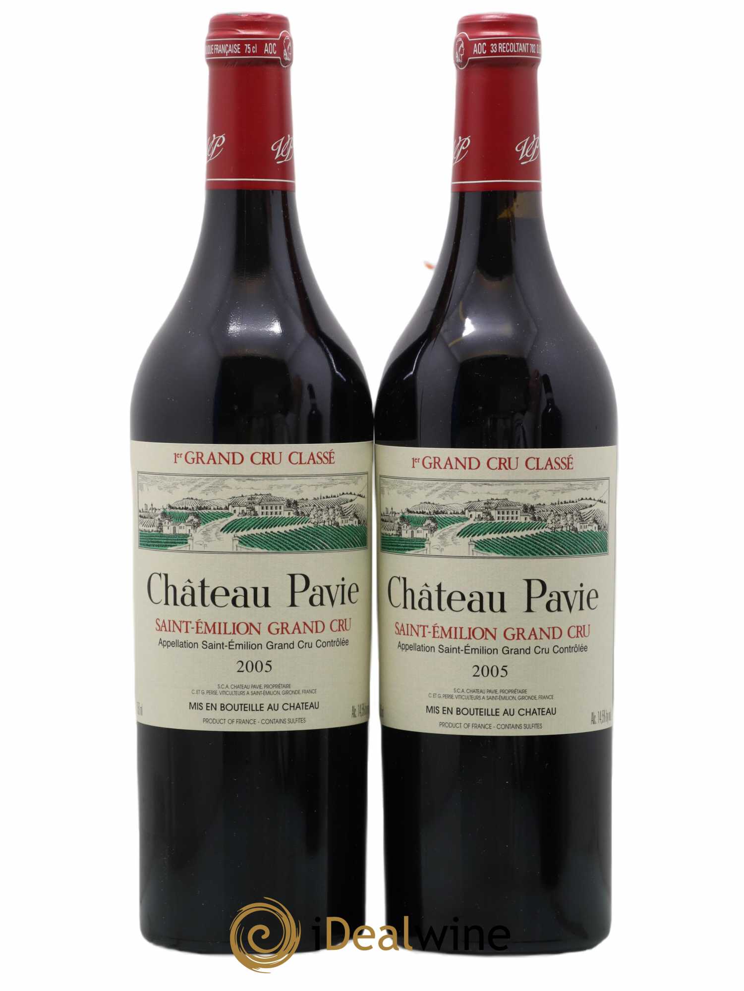 Château Pavie 1er Grand Cru Classé A 2005 - Lot de 2 bouteilles - 0