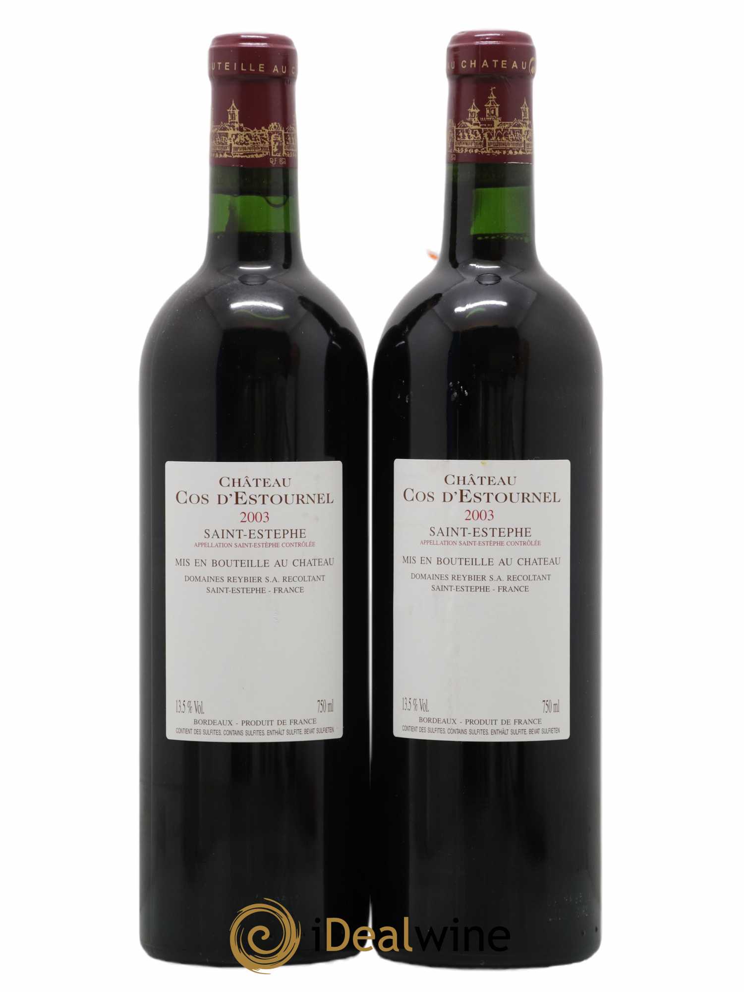 Cos d'Estournel 2ème Grand Cru Classé 2003 - Lot de 2 bouteilles - 1