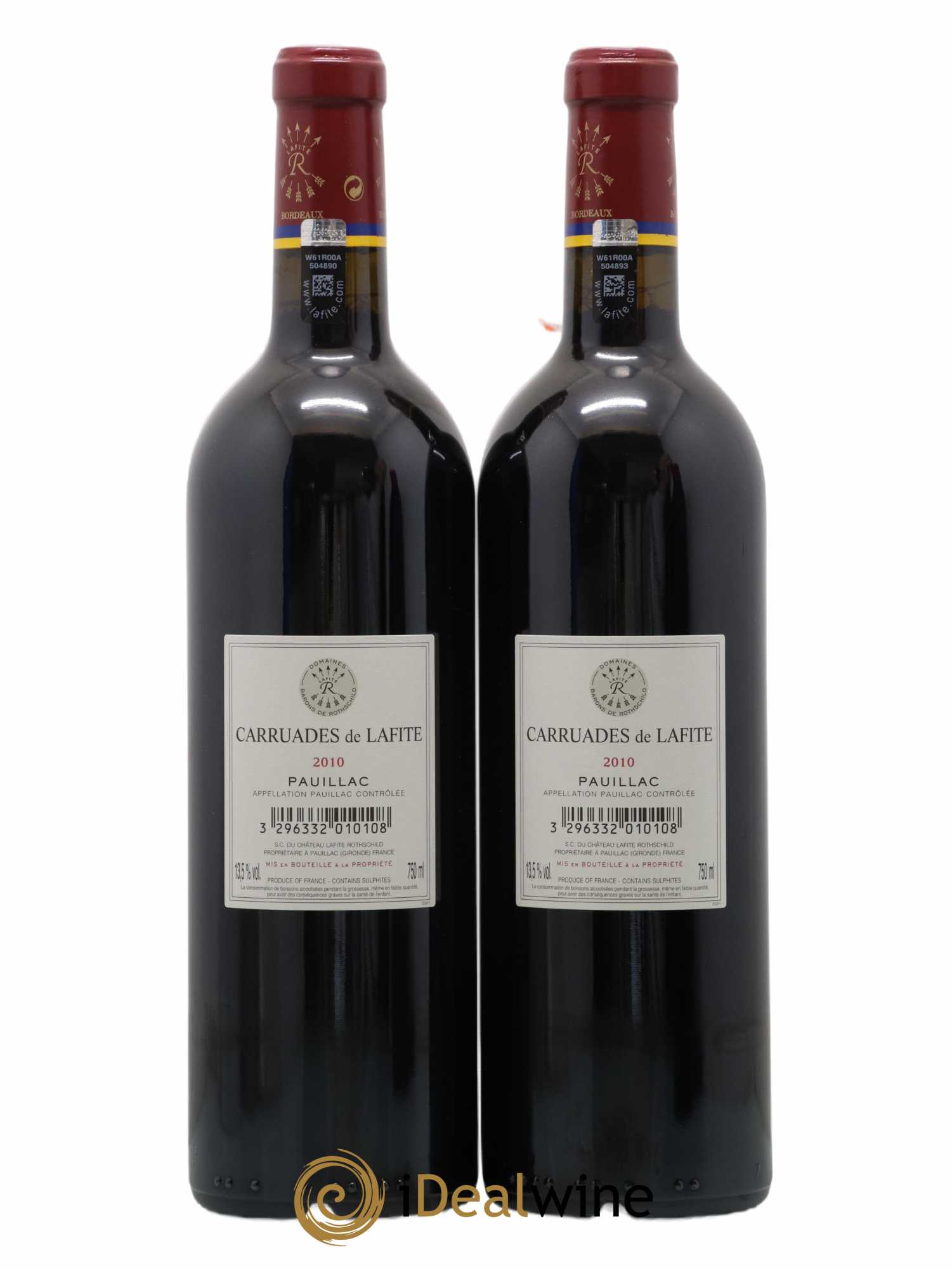 Carruades de Lafite Rothschild Second Vin 2010 - Lot de 2 bouteilles - 1
