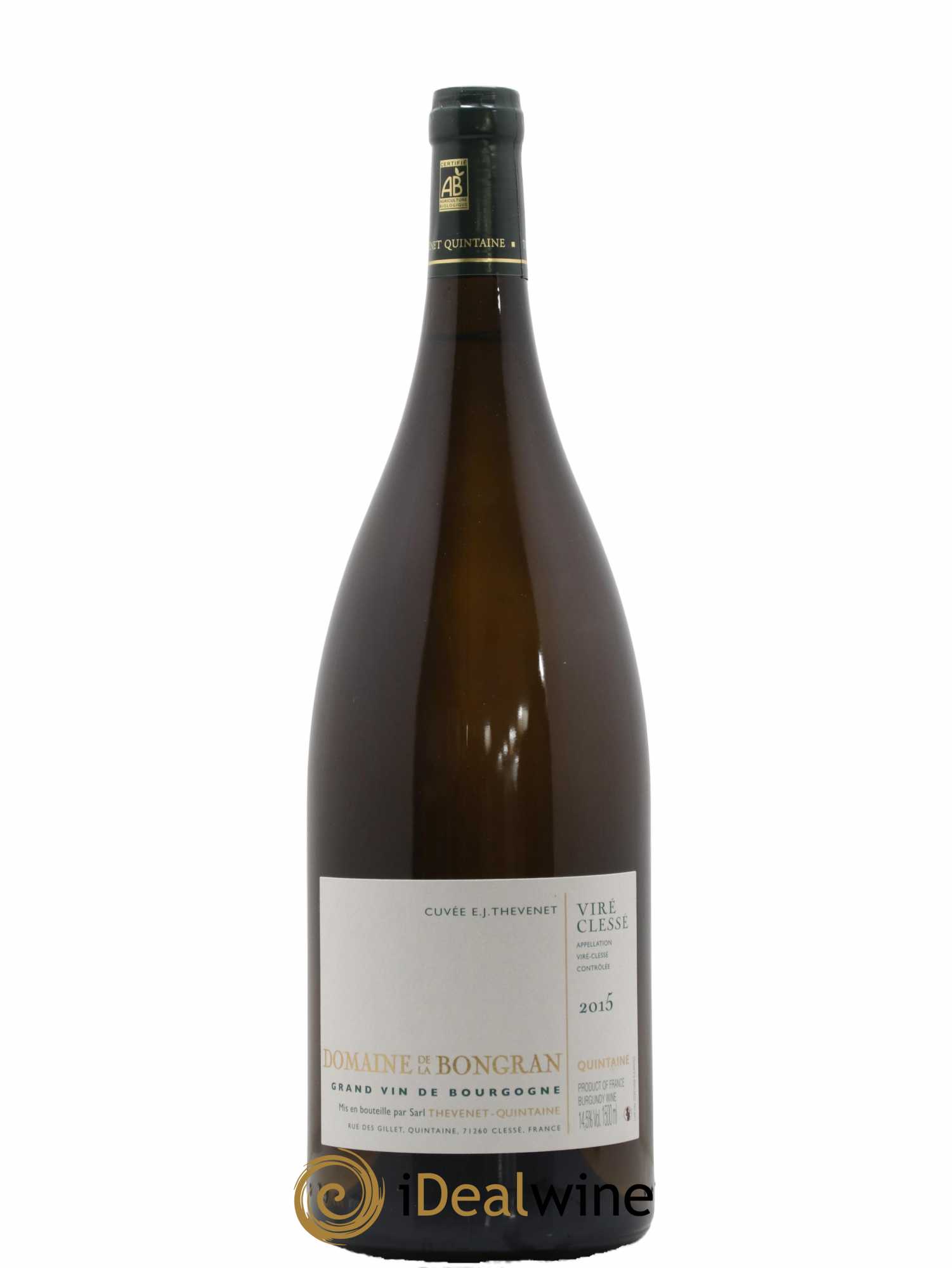 Viré-Clessé Cuvée E.J. Thevenet Domaine de la Bongran (J.Thevenet) 2015 - Lot de 1 magnum - 0
