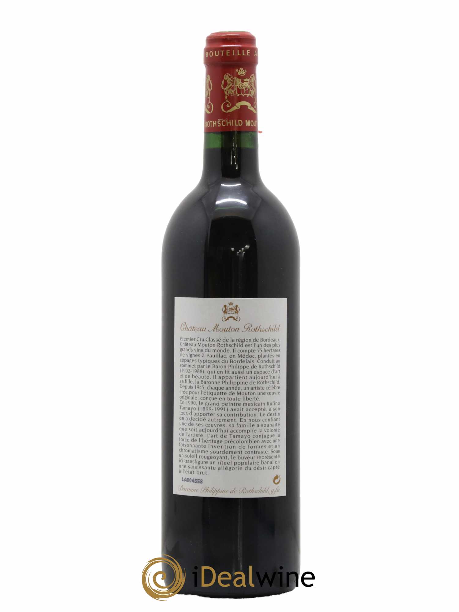 Château Mouton Rothschild 1er Grand Cru Classé 1998 - Lot de 1 bouteille - 1