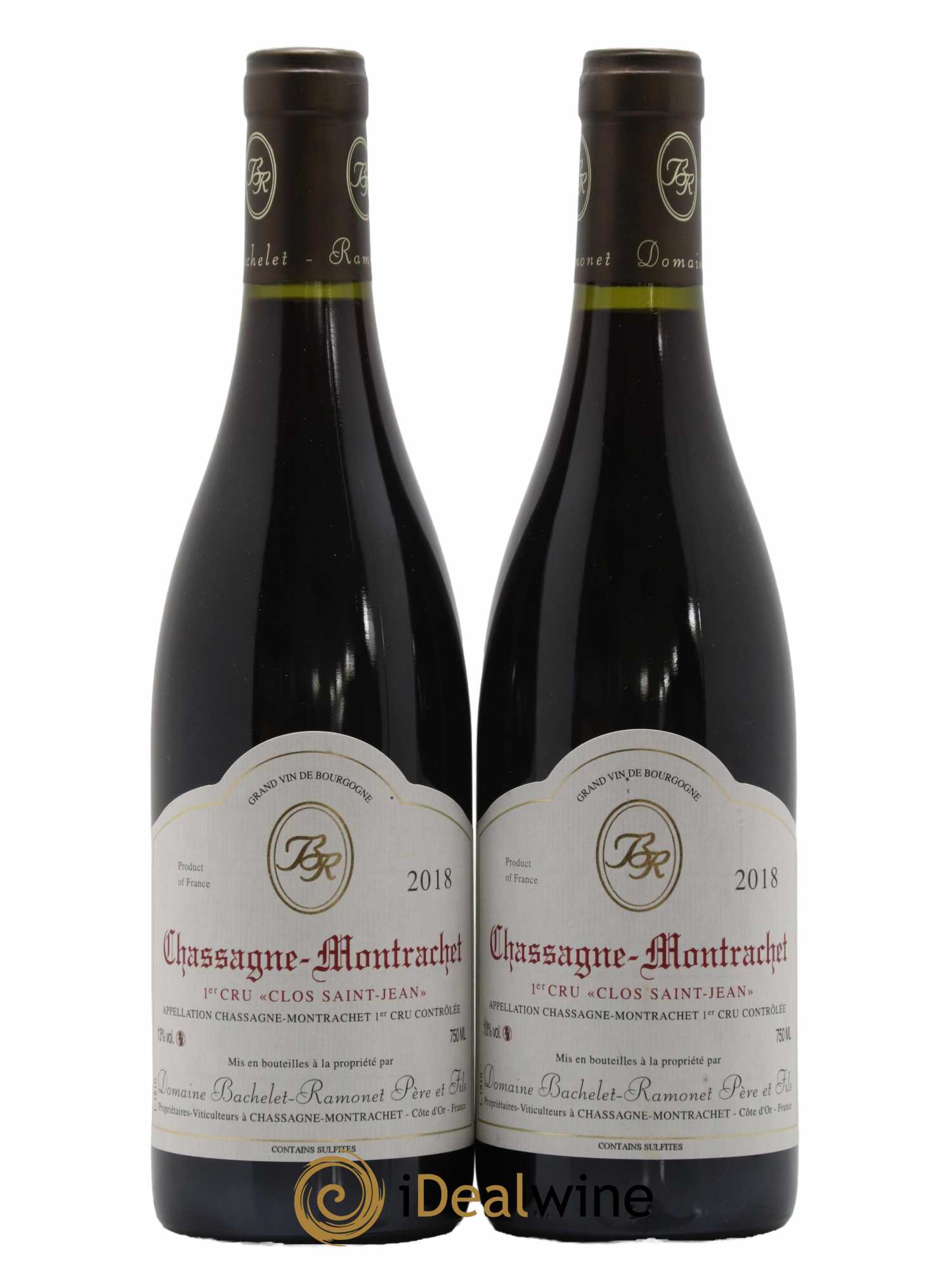 Chassagne-Montrachet 1er Cru Clos Saint-Jean Bachelet-Ramonet (Domaine) 2018 - Lot de 2 bouteilles - 0