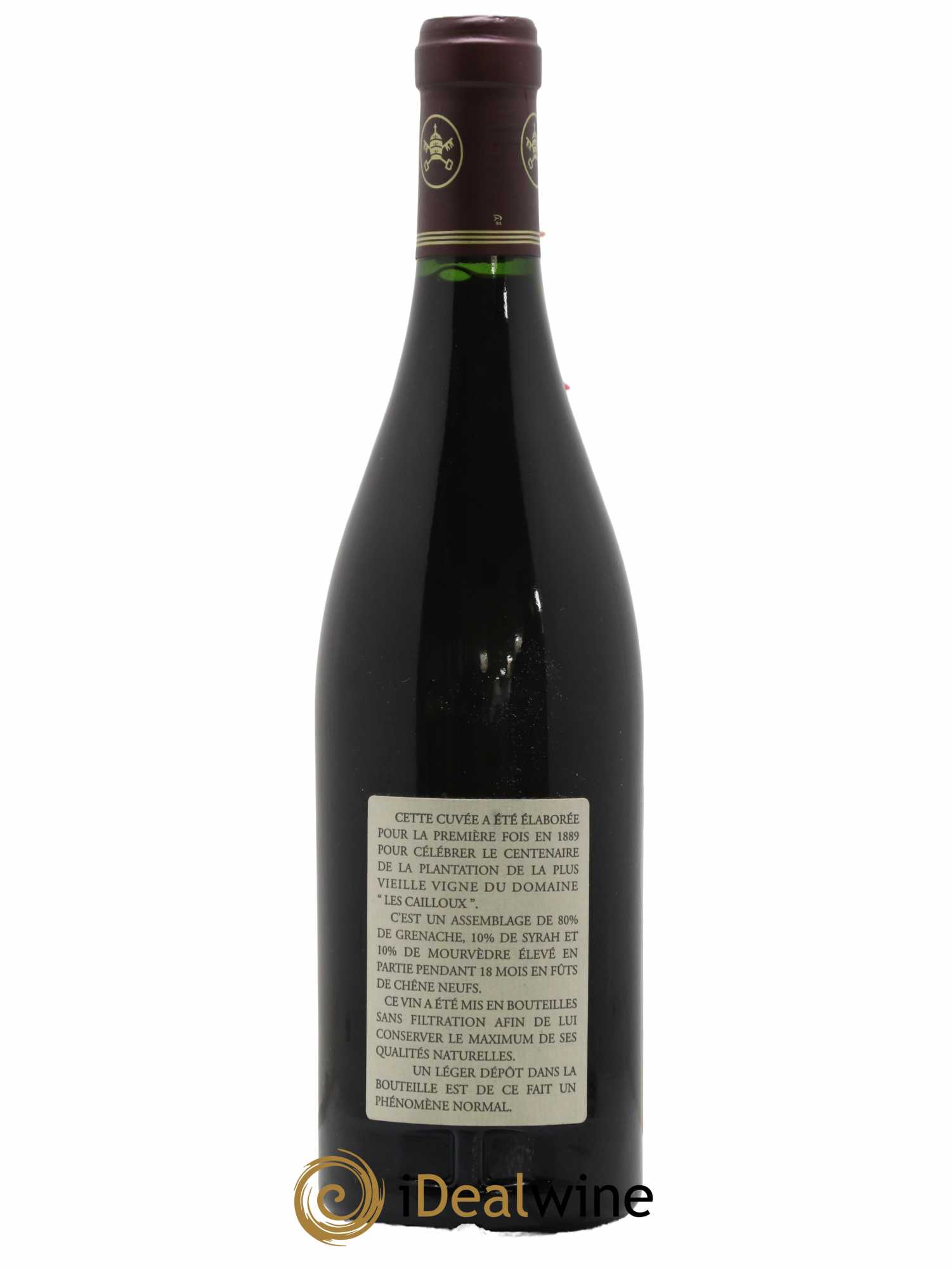 Châteauneuf-du-Pape Les Cailloux Cuvée Centenaire André Brunel 1998 - Lot de 1 bouteille - 1