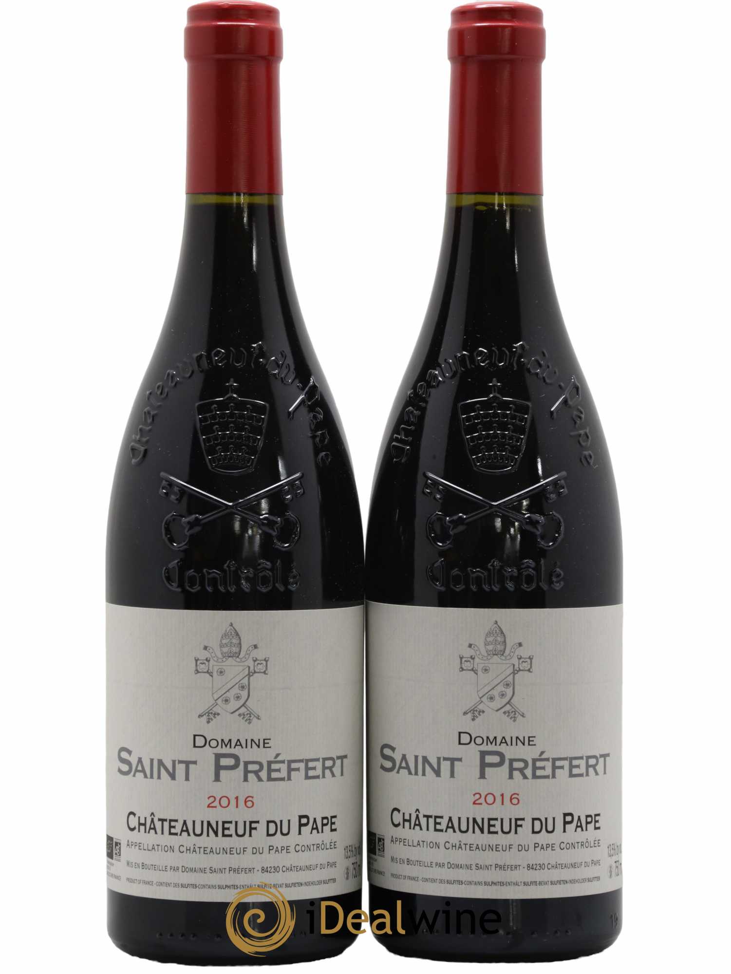 Châteauneuf-du-Pape Domaine Saint-Préfert 2016 - Lot de 2 bouteilles - 0