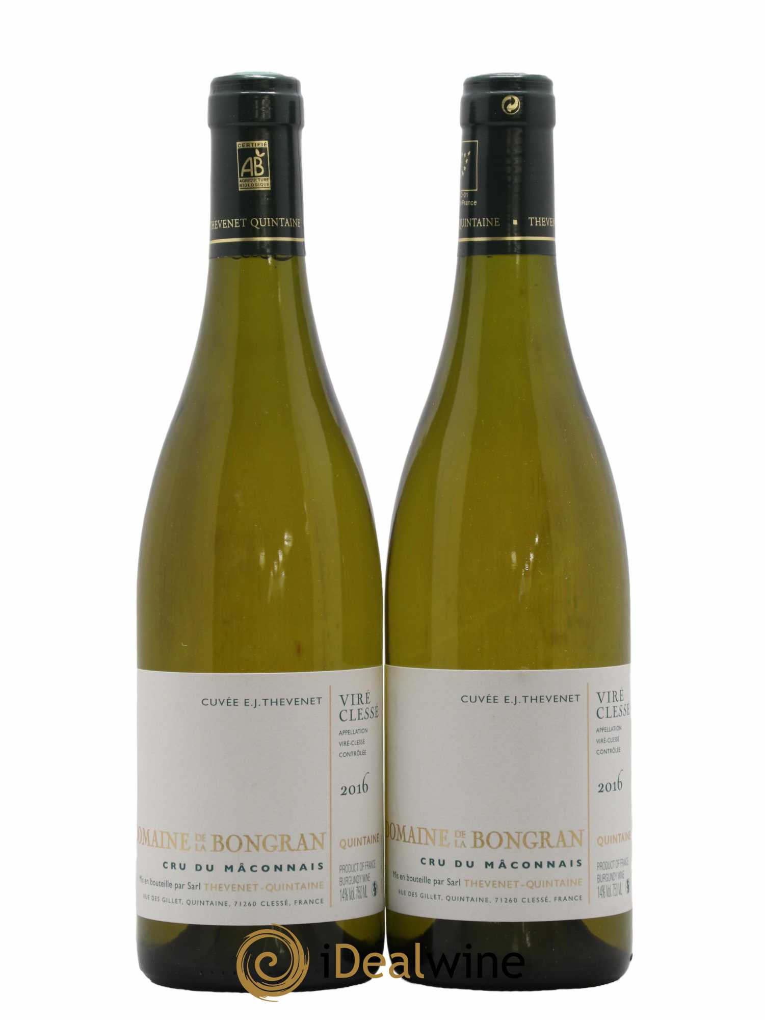 Viré-Clessé Cuvée E.J. Thevenet Domaine de la Bongran (J.Thevenet) 2016 - Lot de 2 bouteilles - 0