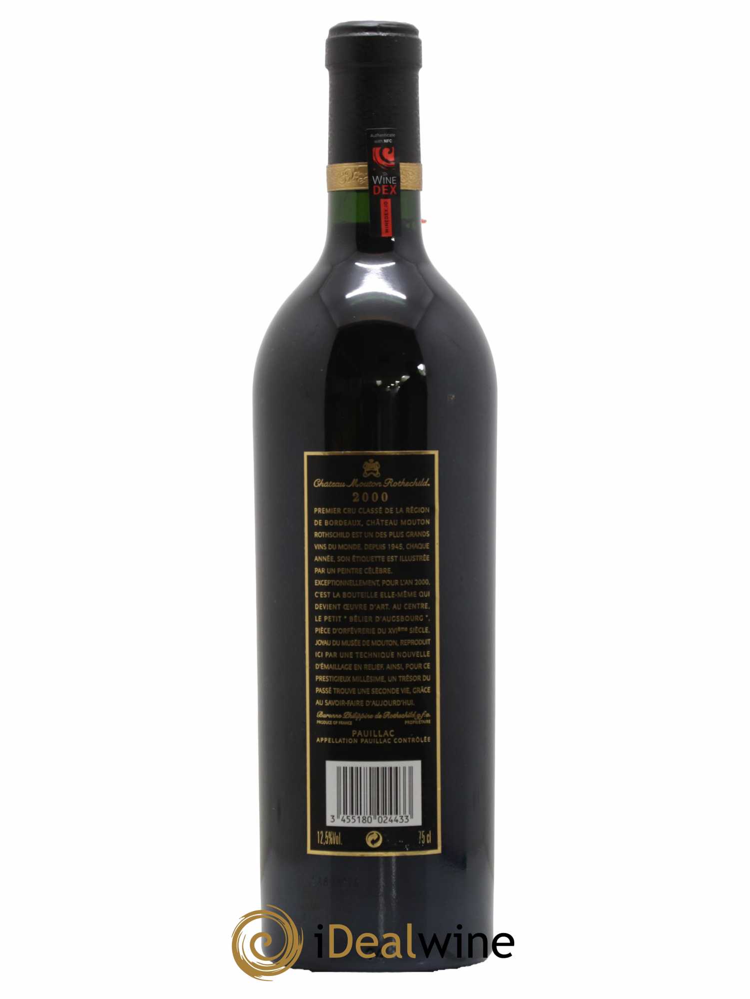 Château Mouton Rothschild 1er Grand Cru Classé 2000 - Lot de 1 bouteille - 1
