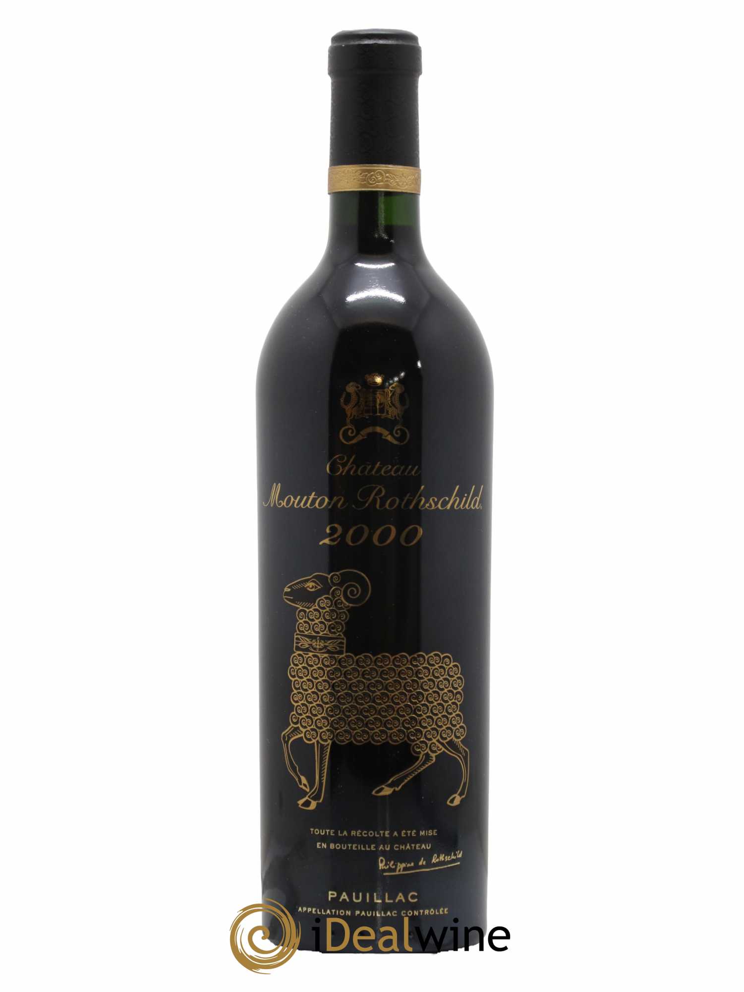 Château Mouton Rothschild 1er Grand Cru Classé 2000 - Lot de 1 bouteille - 0