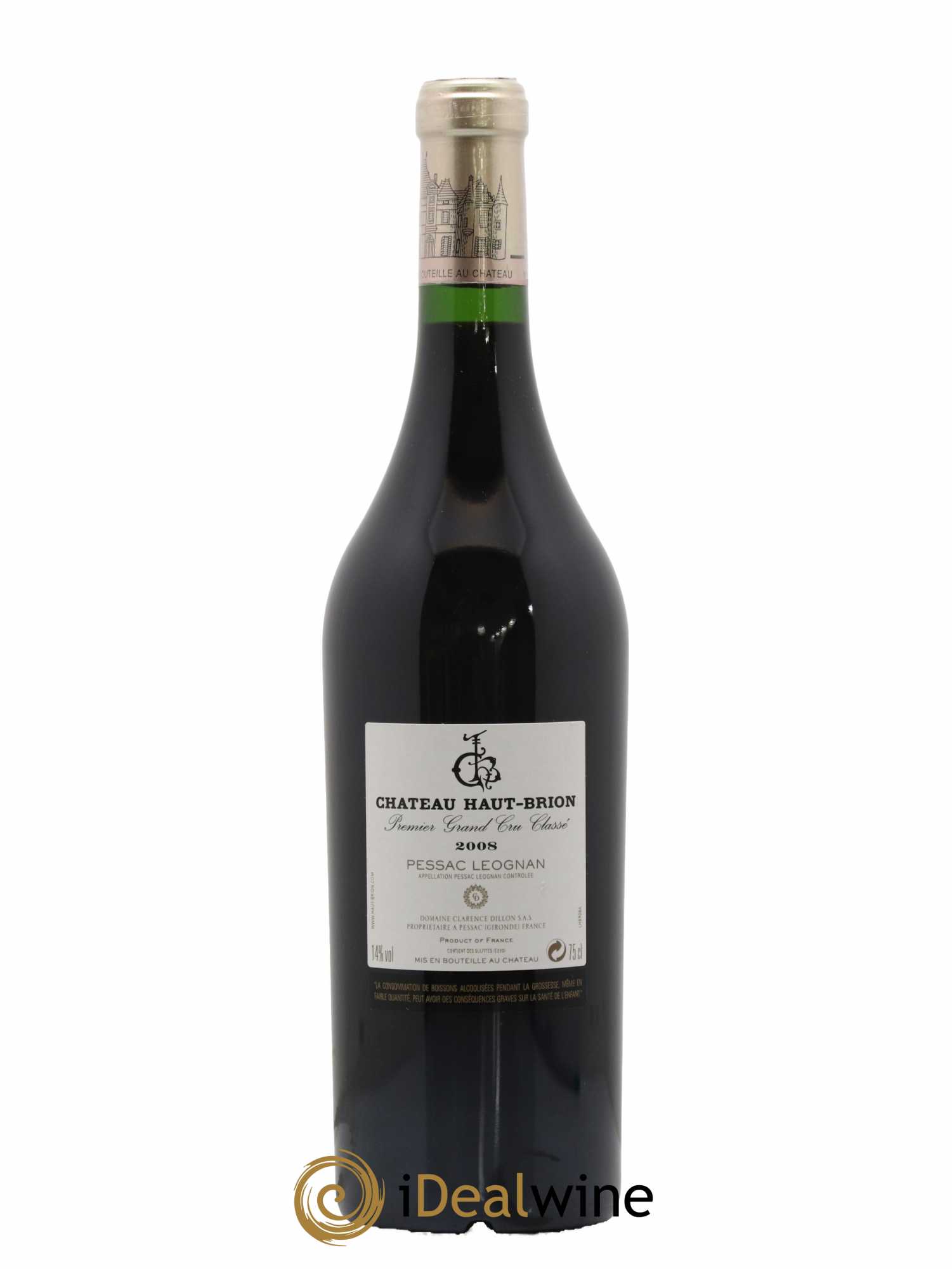 Château Haut Brion 1er Grand Cru Classé 2008 - Lot de 1 bouteille - 1
