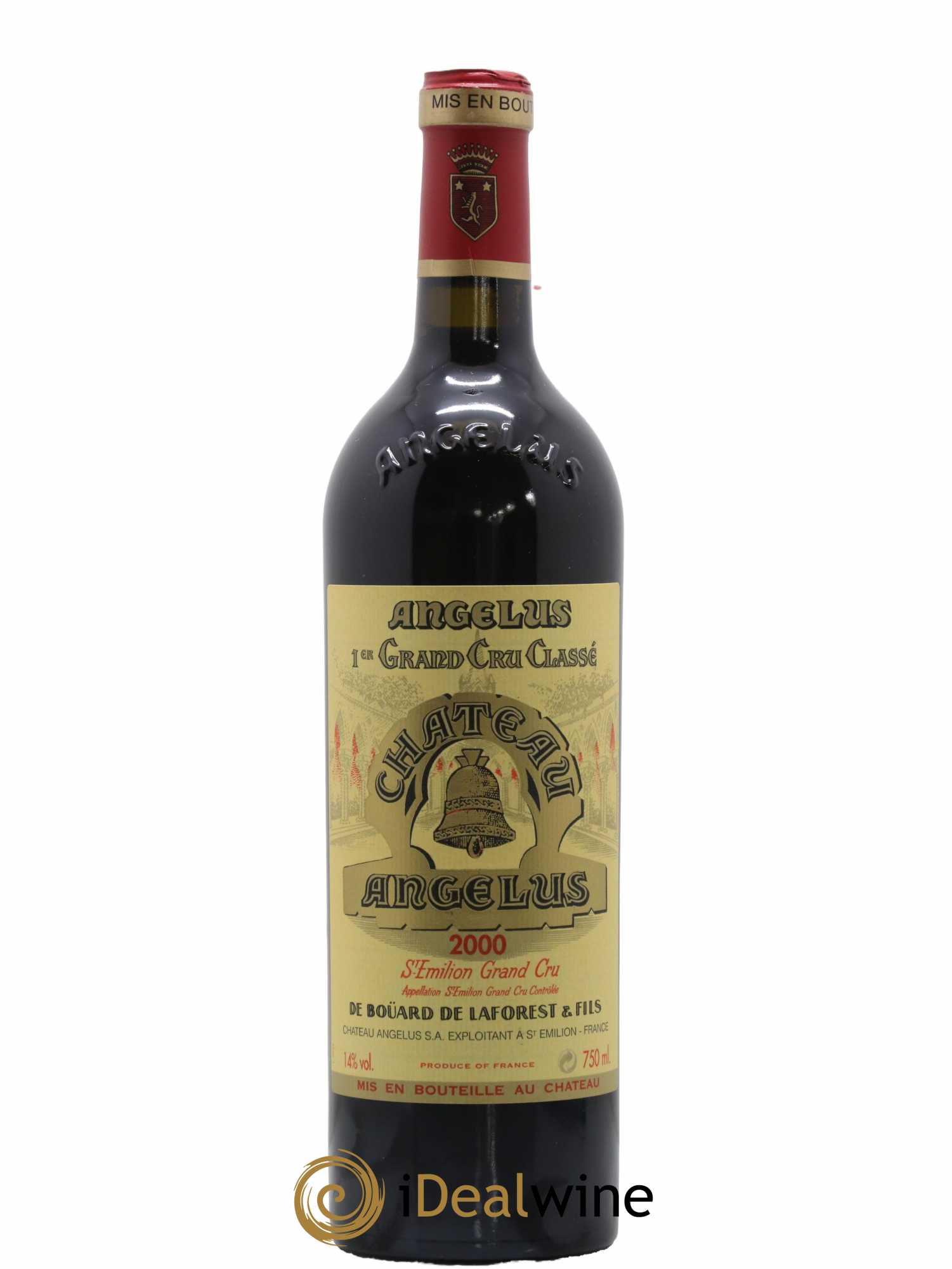 Château Angélus 1er Grand Cru Classé A 2000 - Lot de 1 bouteille - 0