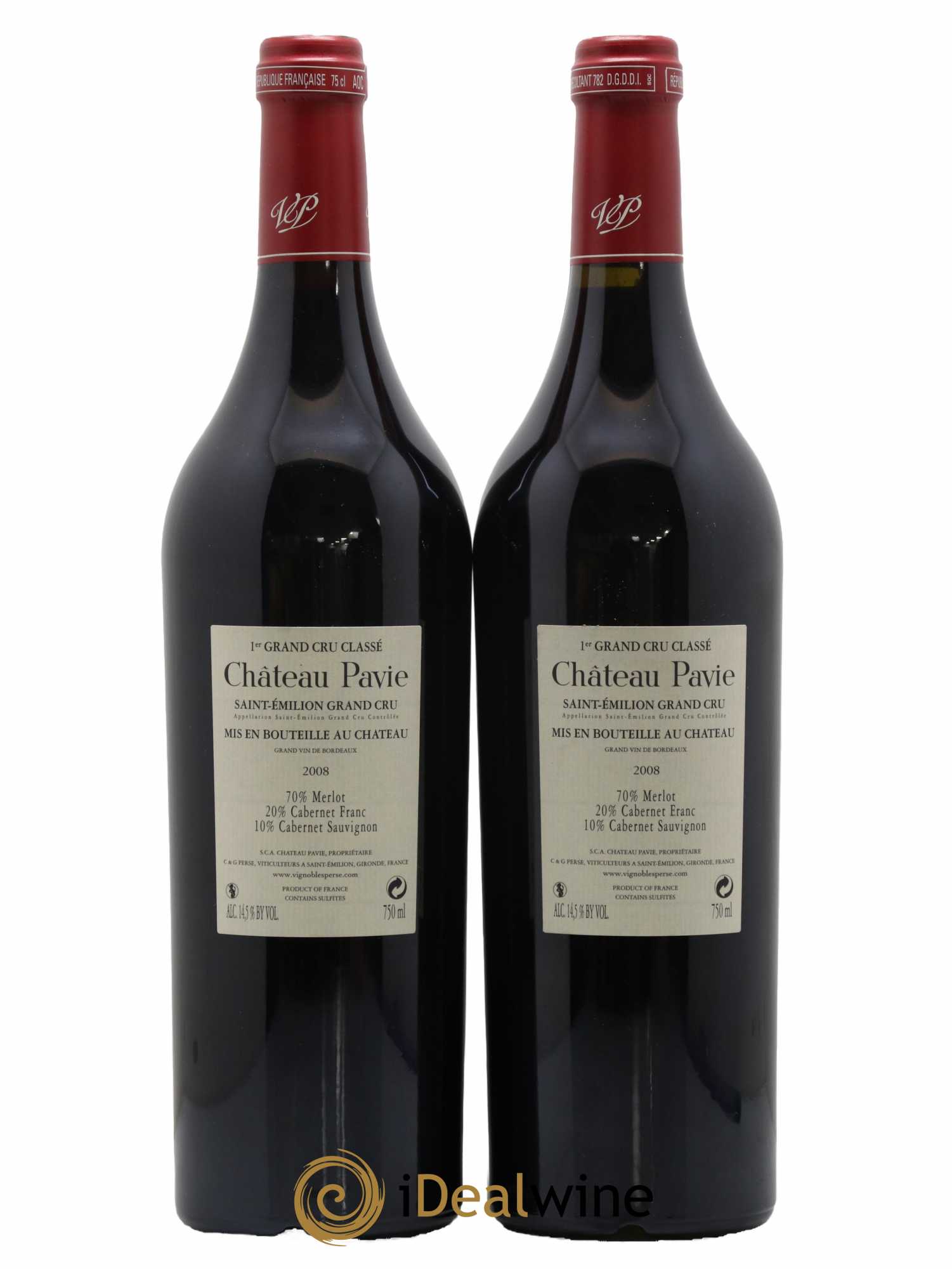 Château Pavie 1er Grand Cru Classé A 2008 - Lot de 2 bouteilles - 1