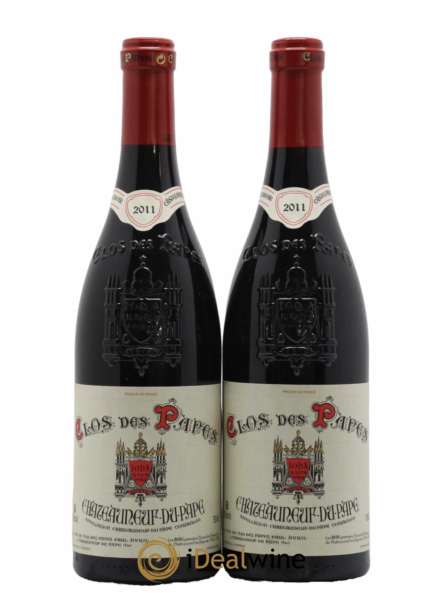 Châteauneuf-du-Pape Clos des Papes - Paul Avril 2011 - Lot de 2 bouteilles - 0