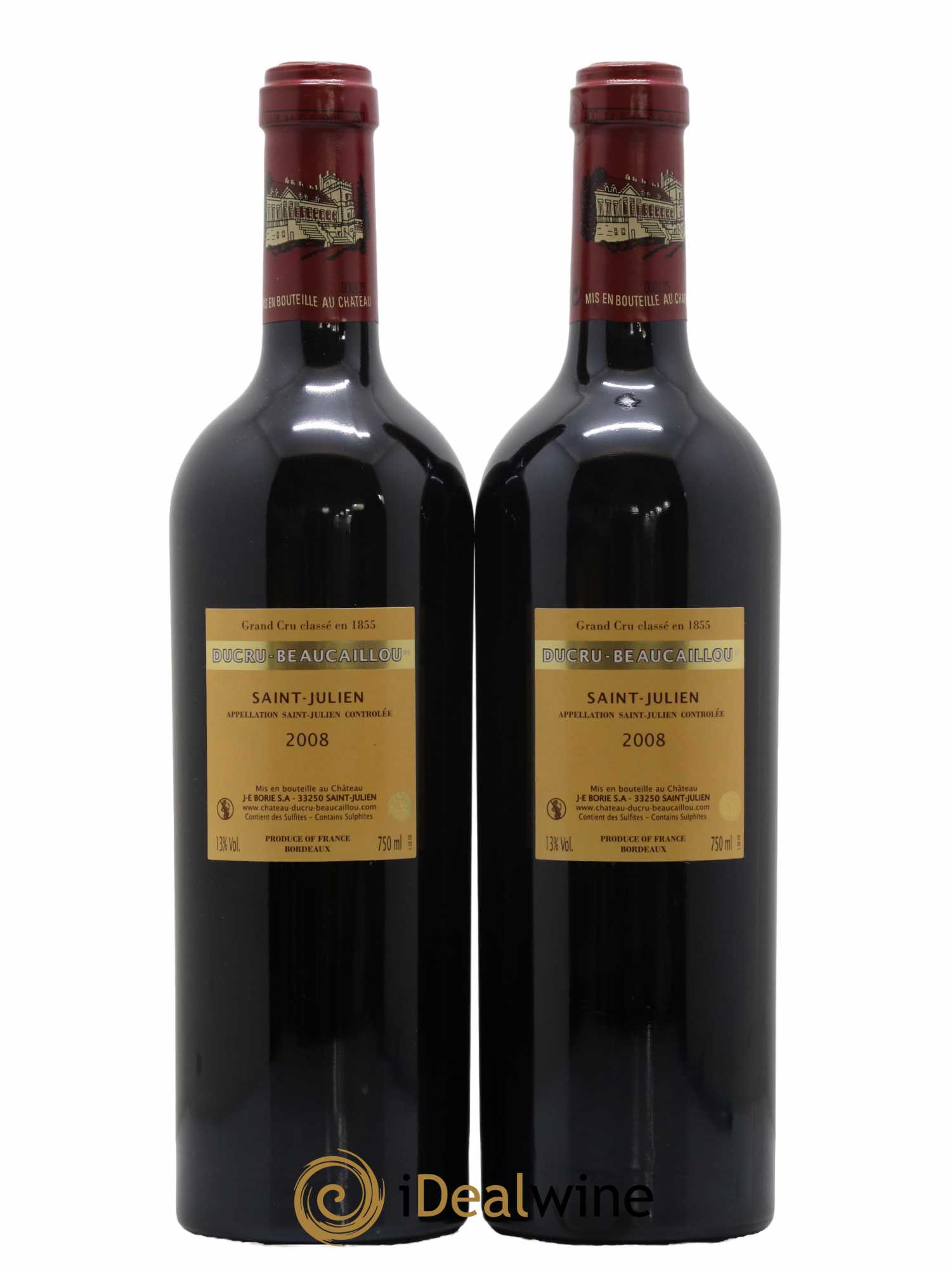 Château Ducru Beaucaillou 2ème Grand Cru Classé 2008 - Lot de 2 bouteilles - 1