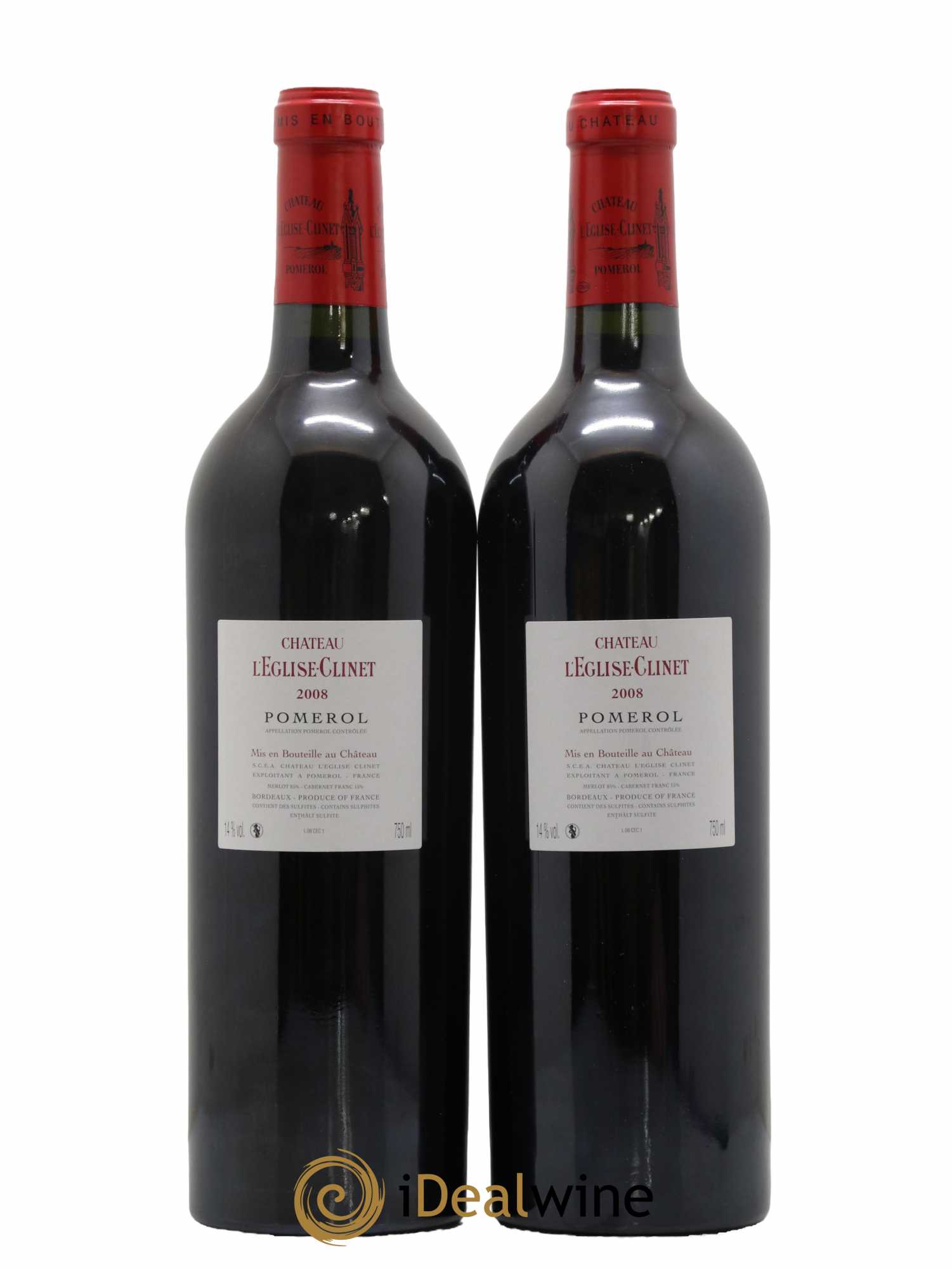 Château l' Église Clinet 2008 - Lot de 2 bouteilles - 1