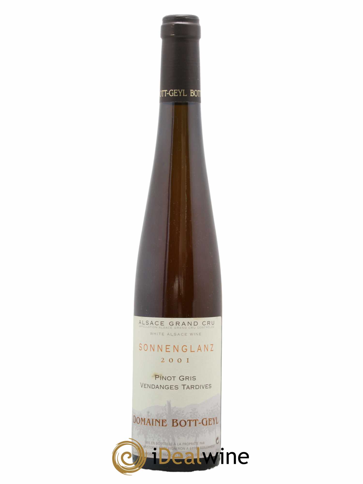 Alsace Grand Cru Sonnenglanz Pinot Gris Vendanges Tardives Domaine Bott-Geyl 50cl 2001 - Lot de 1 bouteille - 0