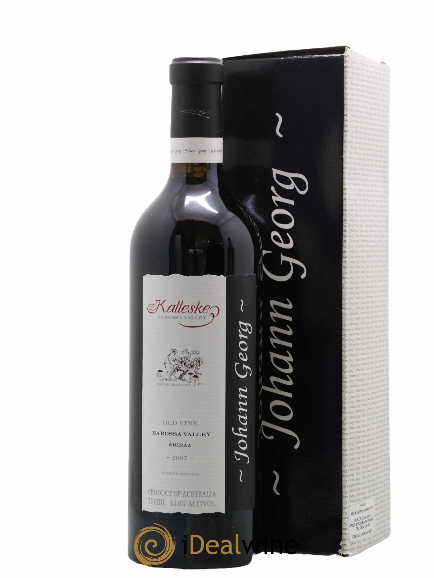 Australie Barossa Valley Kalleske Shiraz Johan Georg 2007 - Lot de 1 bouteille - 0