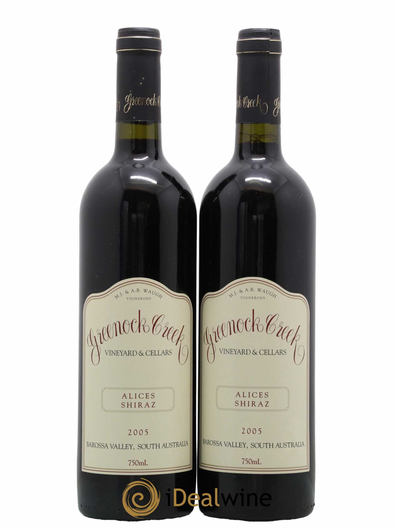 Australie Barossa Valley Alices Shiraz Greenock Creek 2005 - Lot de 2 bouteilles - 0