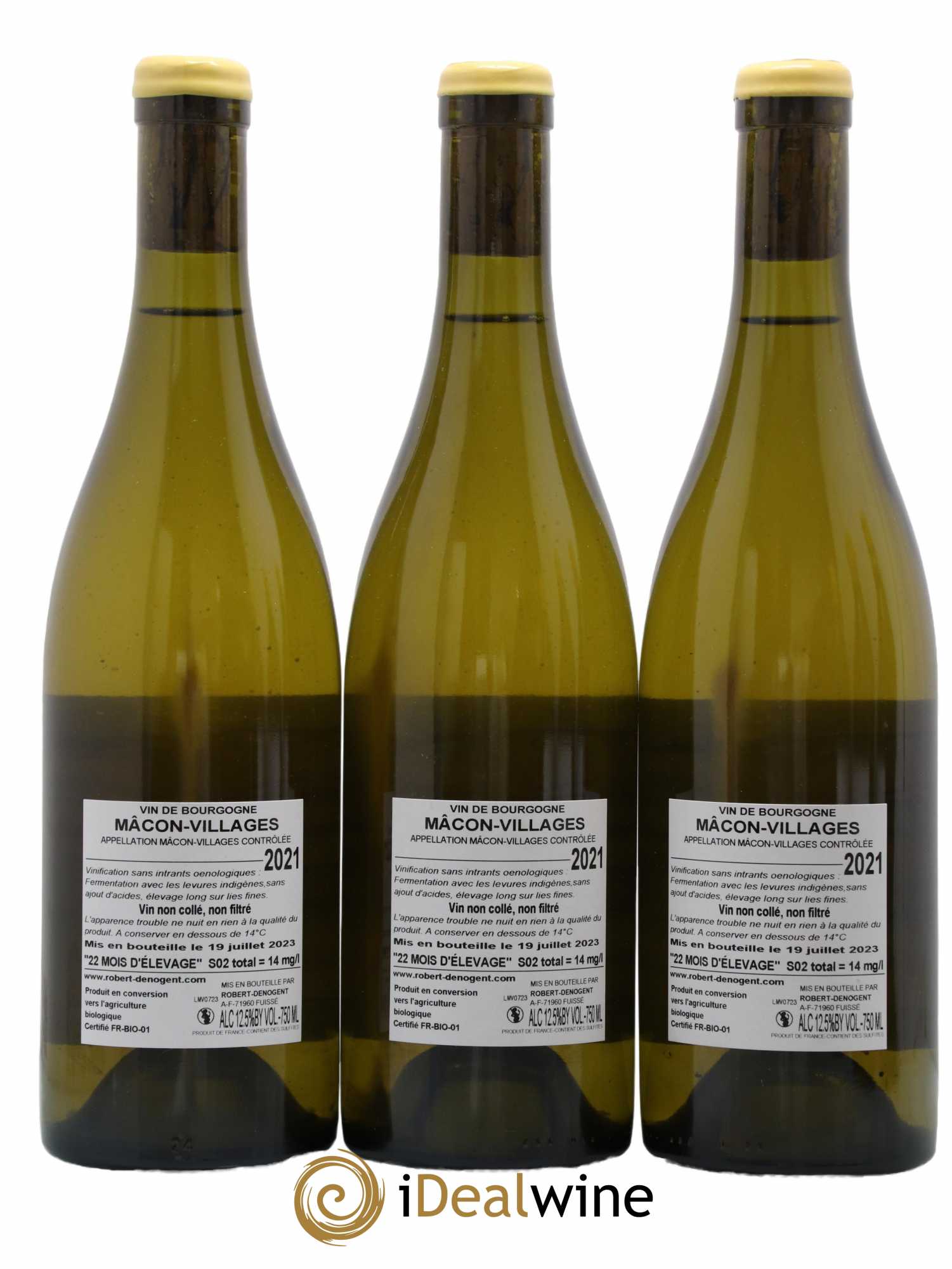 Mâcon-Villages Les Sardines Robert Denogent (Domaine) 2021 - Lot de 3 bouteilles - 1