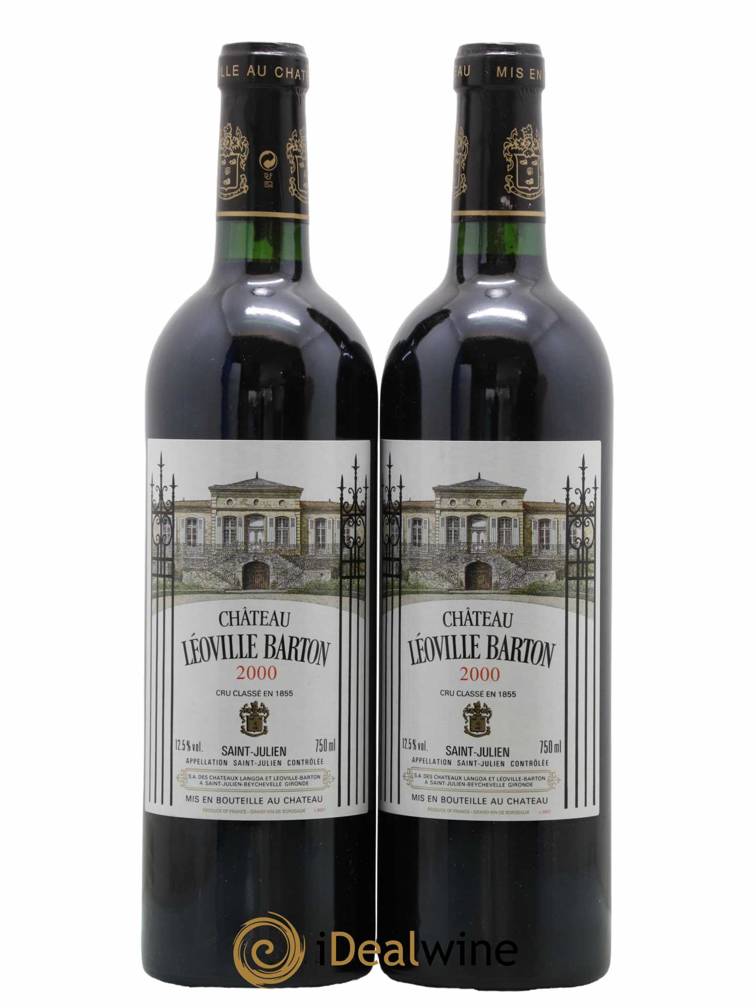 Château Léoville Barton 2ème Grand Cru Classé 2000 - Lot de 2 bouteilles - 0