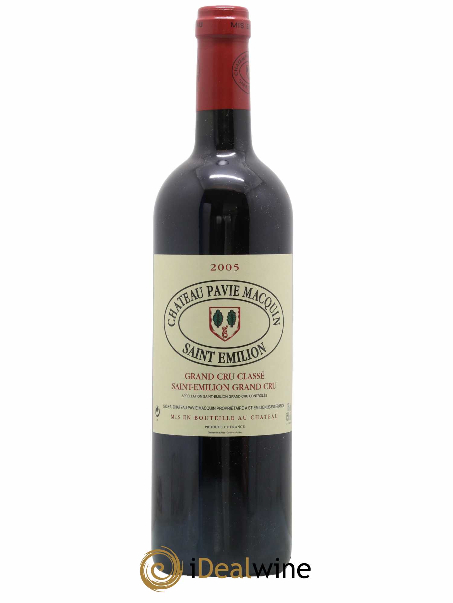 Château Pavie Macquin 1er Grand Cru Classé B 2005 - Lot de 1 bouteille - 0