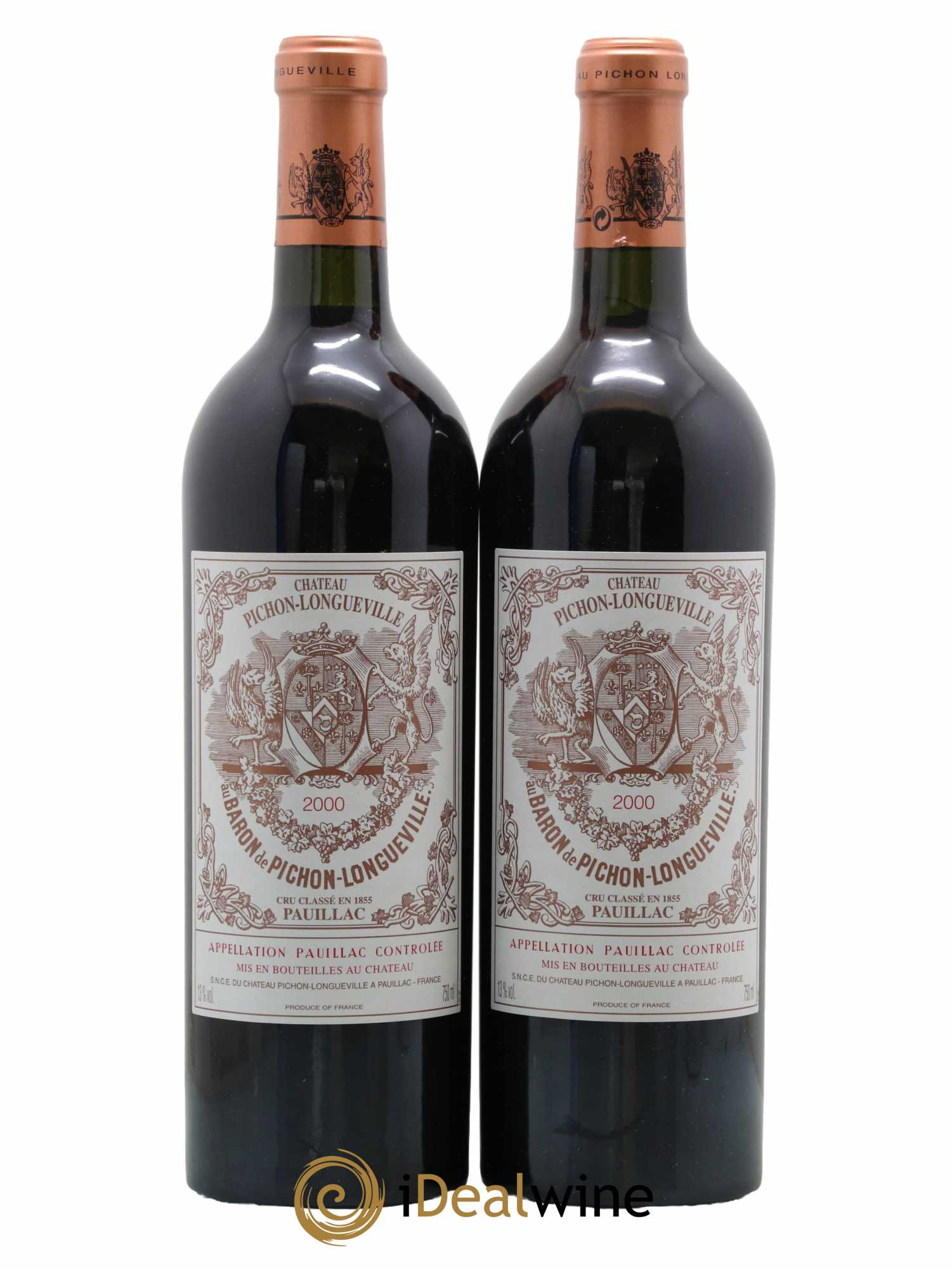 Pichon Longueville Baron 2ème Grand Cru Classé 2000 - Lot de 2 bouteilles - 0