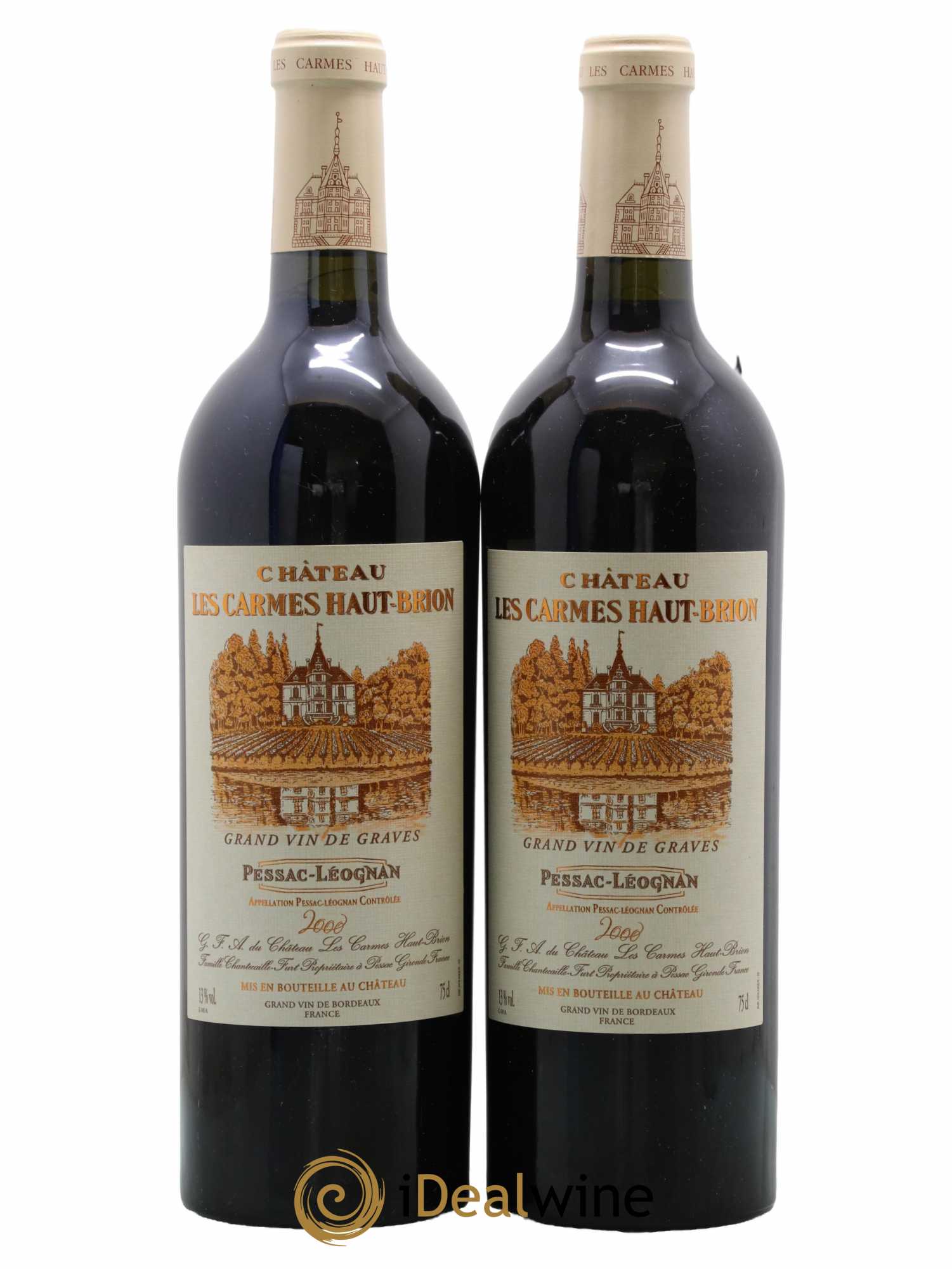 Château Les Carmes Haut-Brion 2000 - Lot de 2 bouteilles - 0