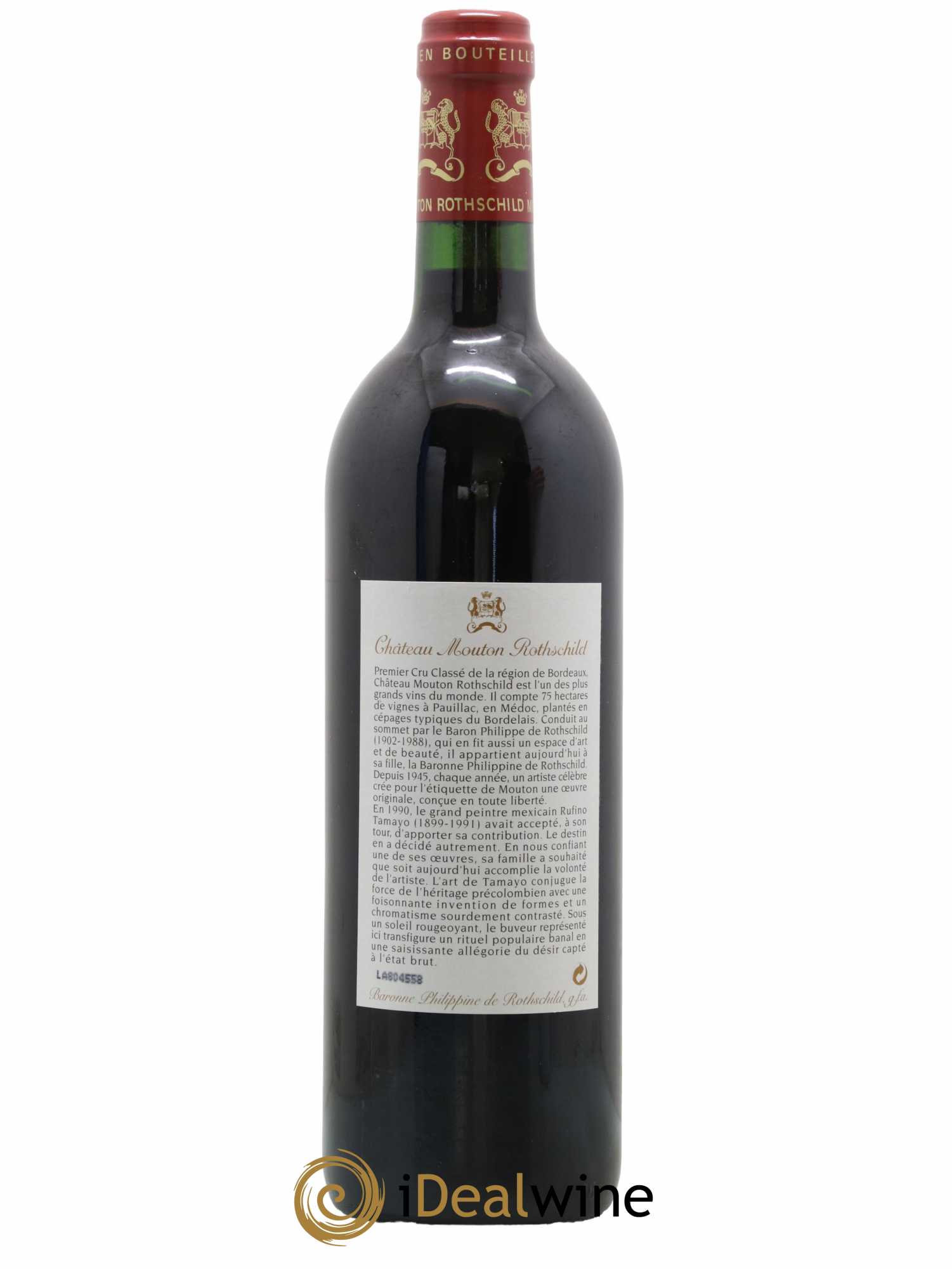 Château Mouton Rothschild 1er Grand Cru Classé 1998 - Lot de 1 bouteille - 1