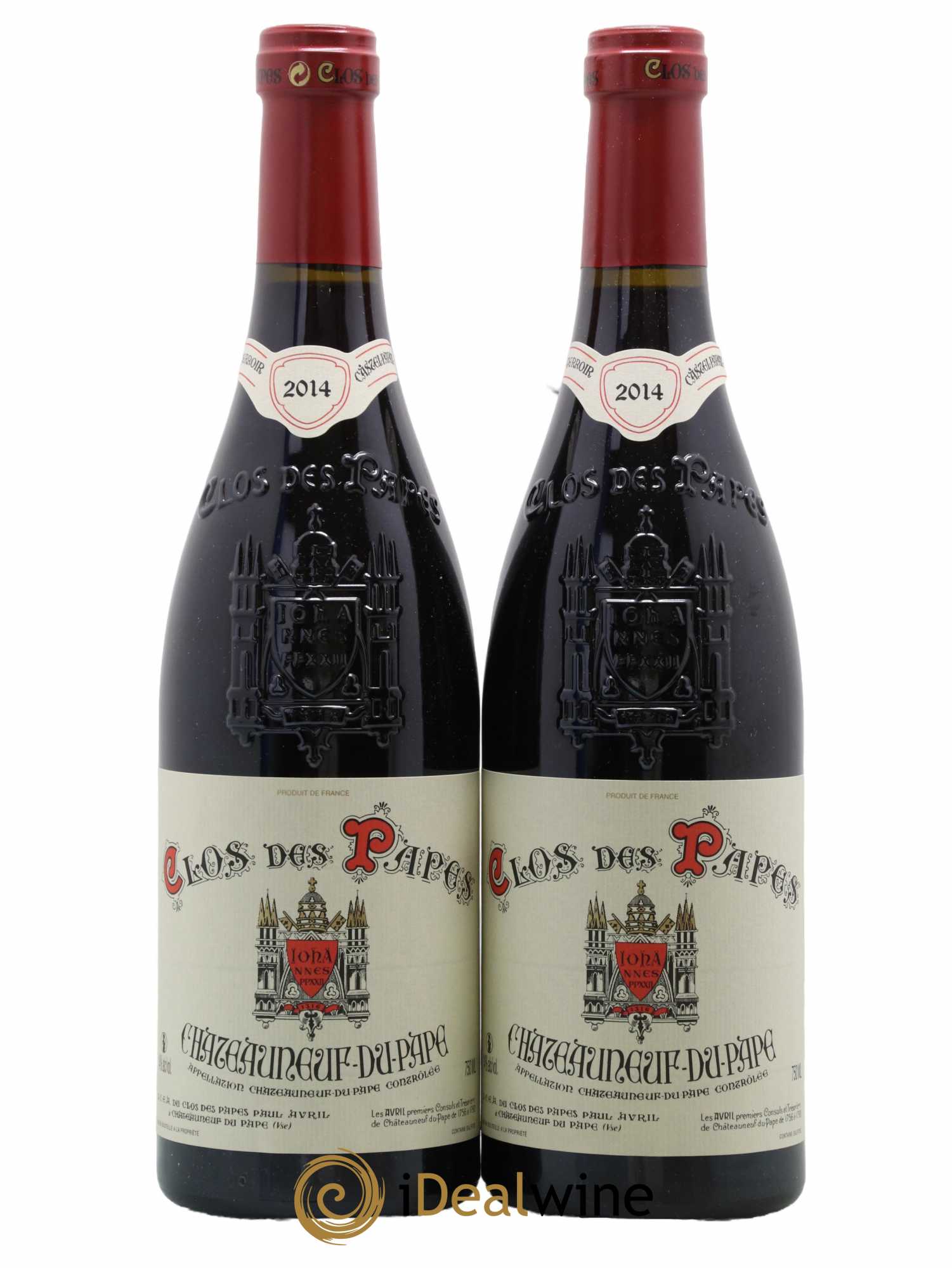 Châteauneuf-du-Pape Clos des Papes - Paul Avril 2014 - Lot de 2 bouteilles - 0
