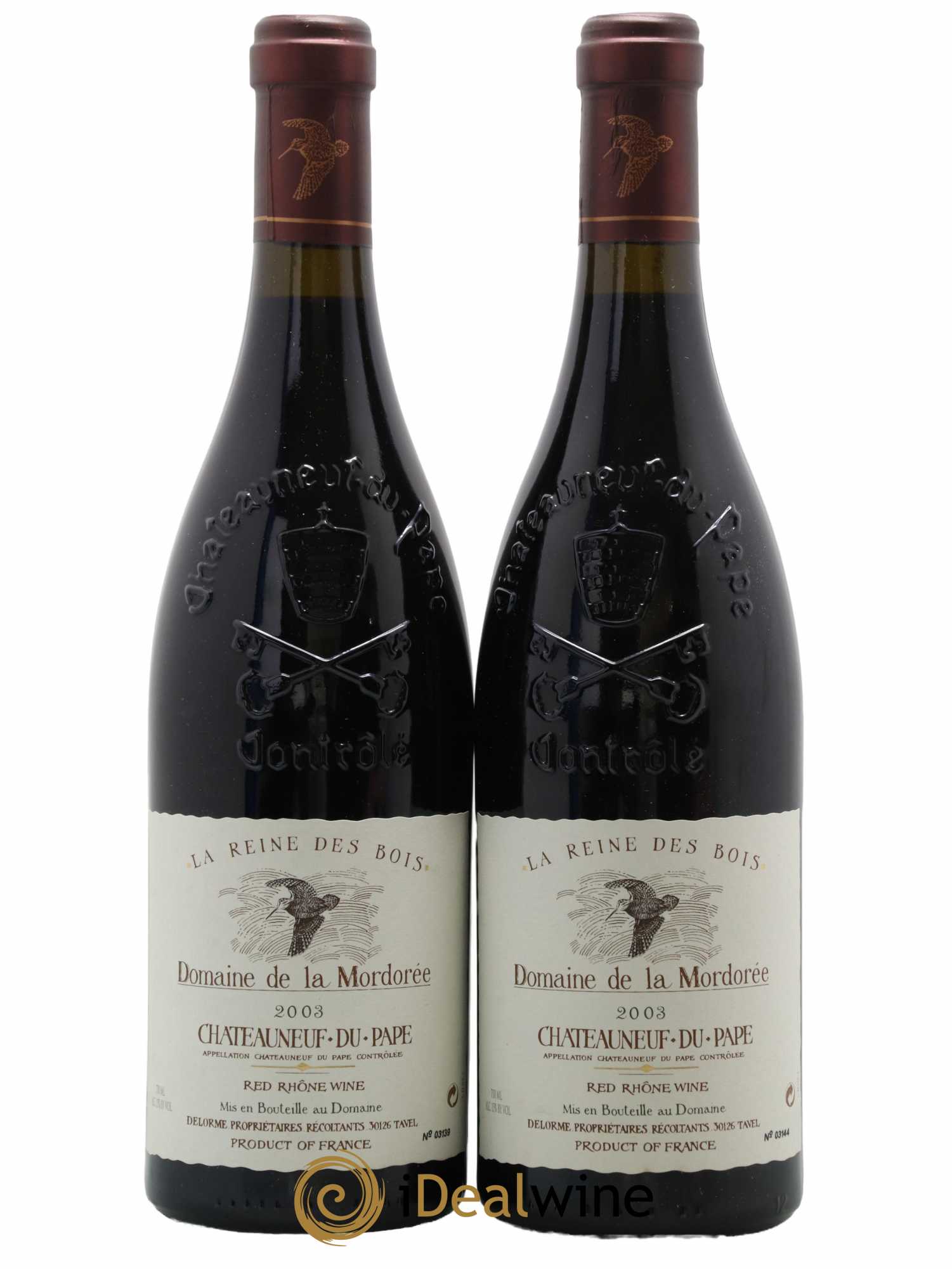 Châteauneuf-du-Pape Cuvée de la Reine des Bois La Mordorée (Domaine de) 2003 - Lot de 2 bouteilles - 0