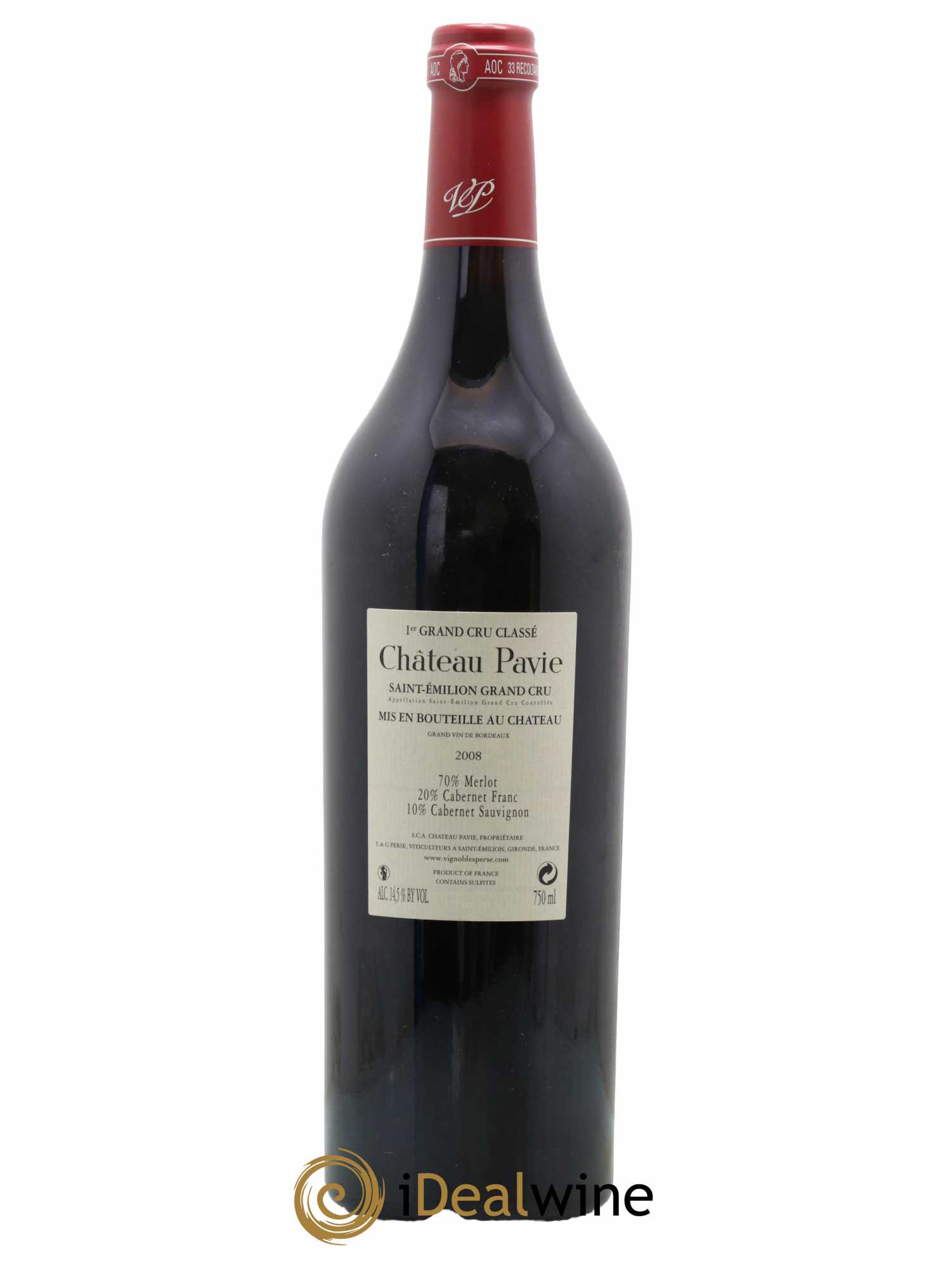 Château Pavie 1er Grand Cru Classé A 2008 - Lot de 1 bouteille - 1