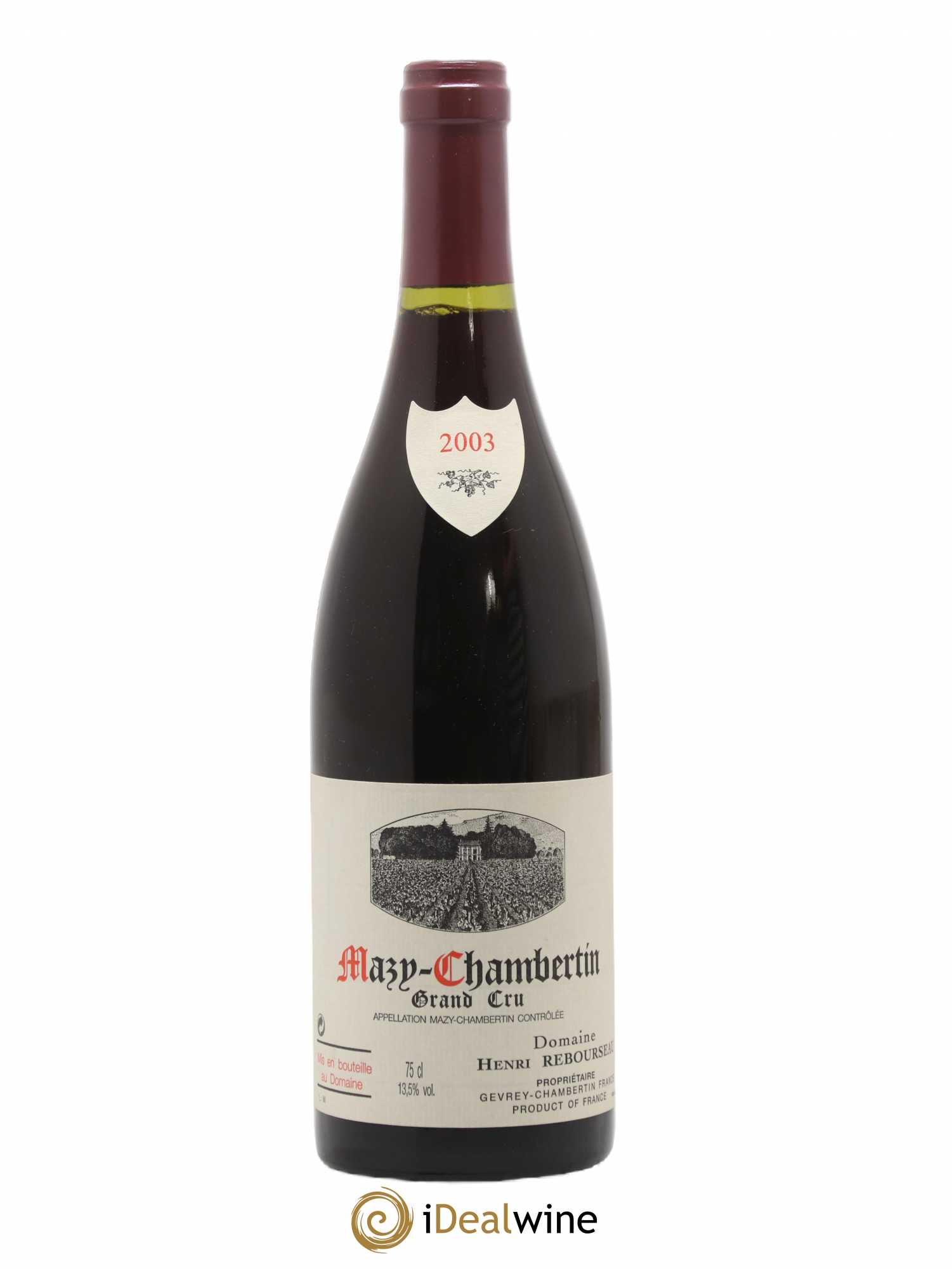 Mazis-Chambertin Grand Cru Henri Rebourseau 2003 - Lot de 1 bouteille - 0