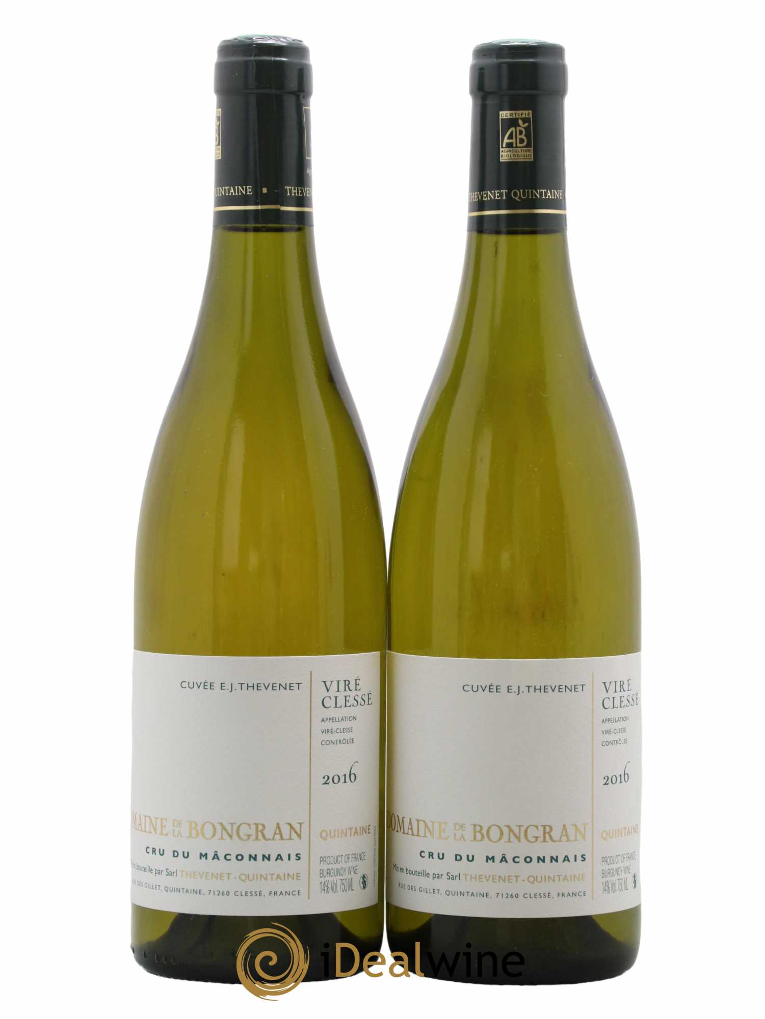 Viré-Clessé Cuvée E.J. Thevenet Domaine de la Bongran (J.Thevenet) 2016 - Lot de 2 bouteilles - 0