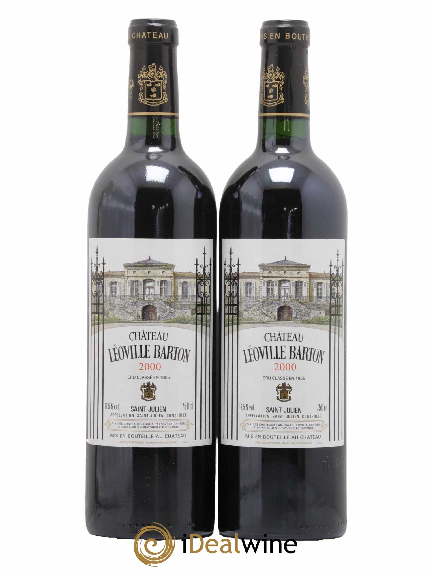Château Léoville Barton 2ème Grand Cru Classé 2000 - Lot de 2 bouteilles - 0