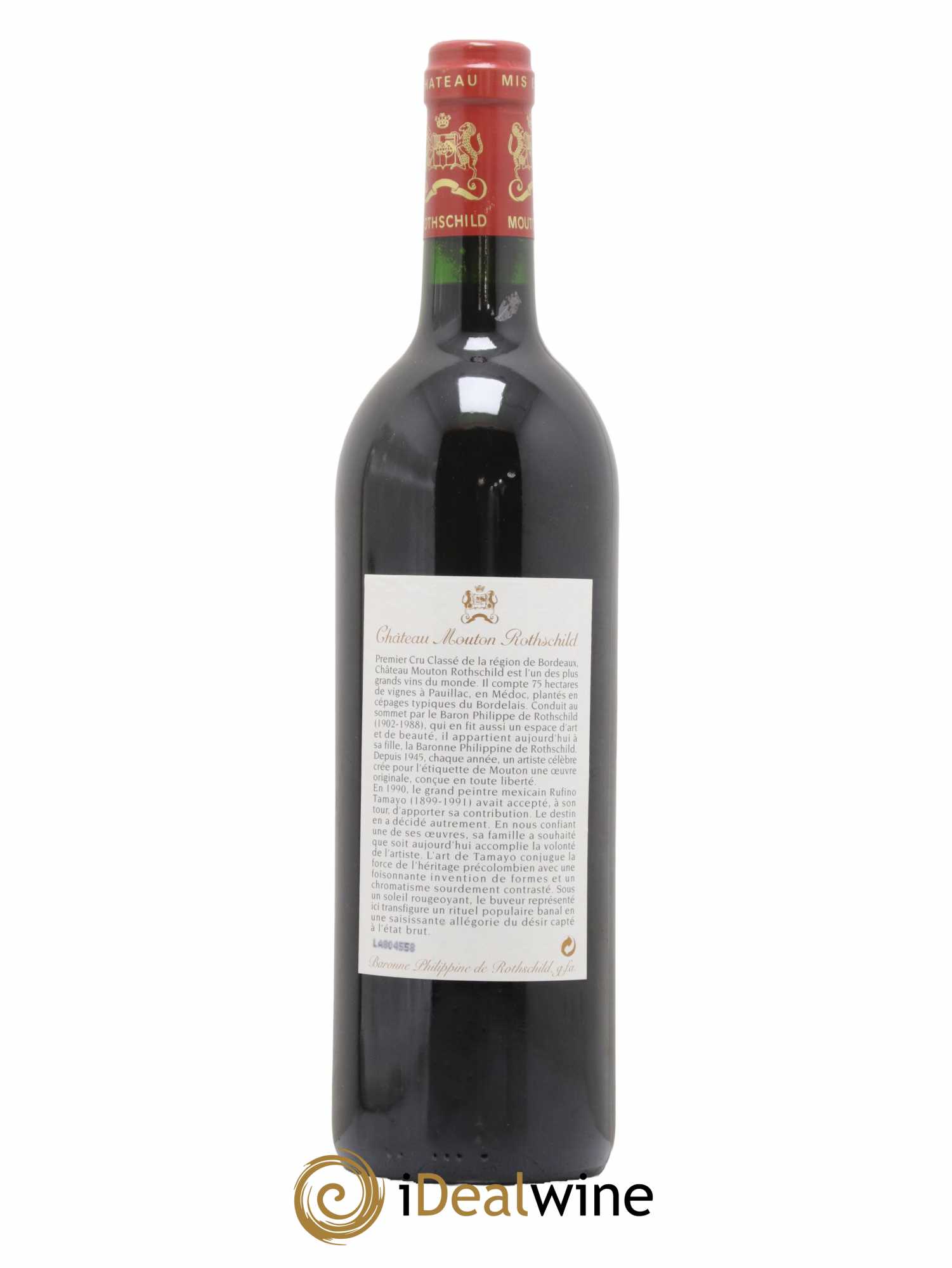 Château Mouton Rothschild 1er Grand Cru Classé 1998 - Lot de 1 bouteille - 1