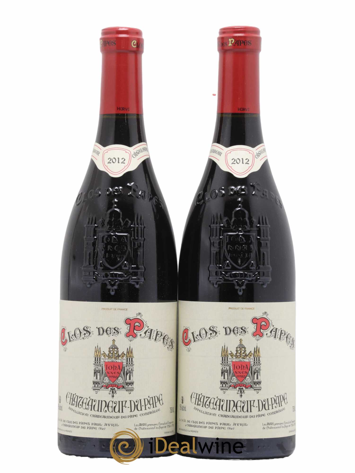 Châteauneuf-du-Pape Clos des Papes - Paul Avril 2012 - Lot de 2 bouteilles - 0