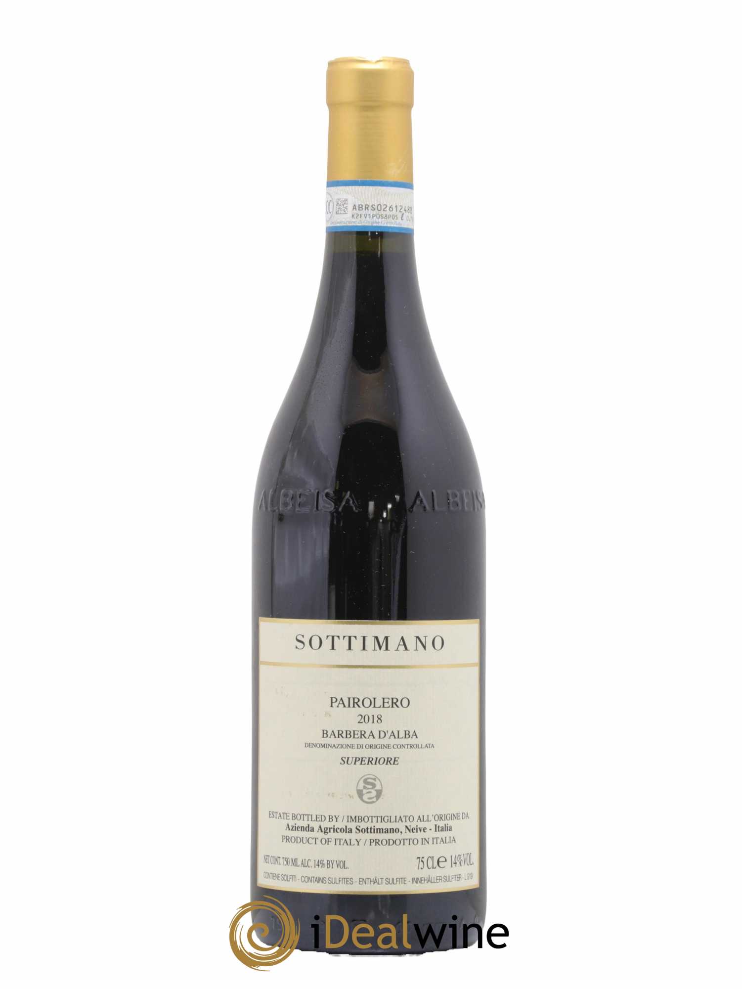 Barbera d'Alba Pairolero Sottimano 2018 - Posten von 1 Flasche - 0