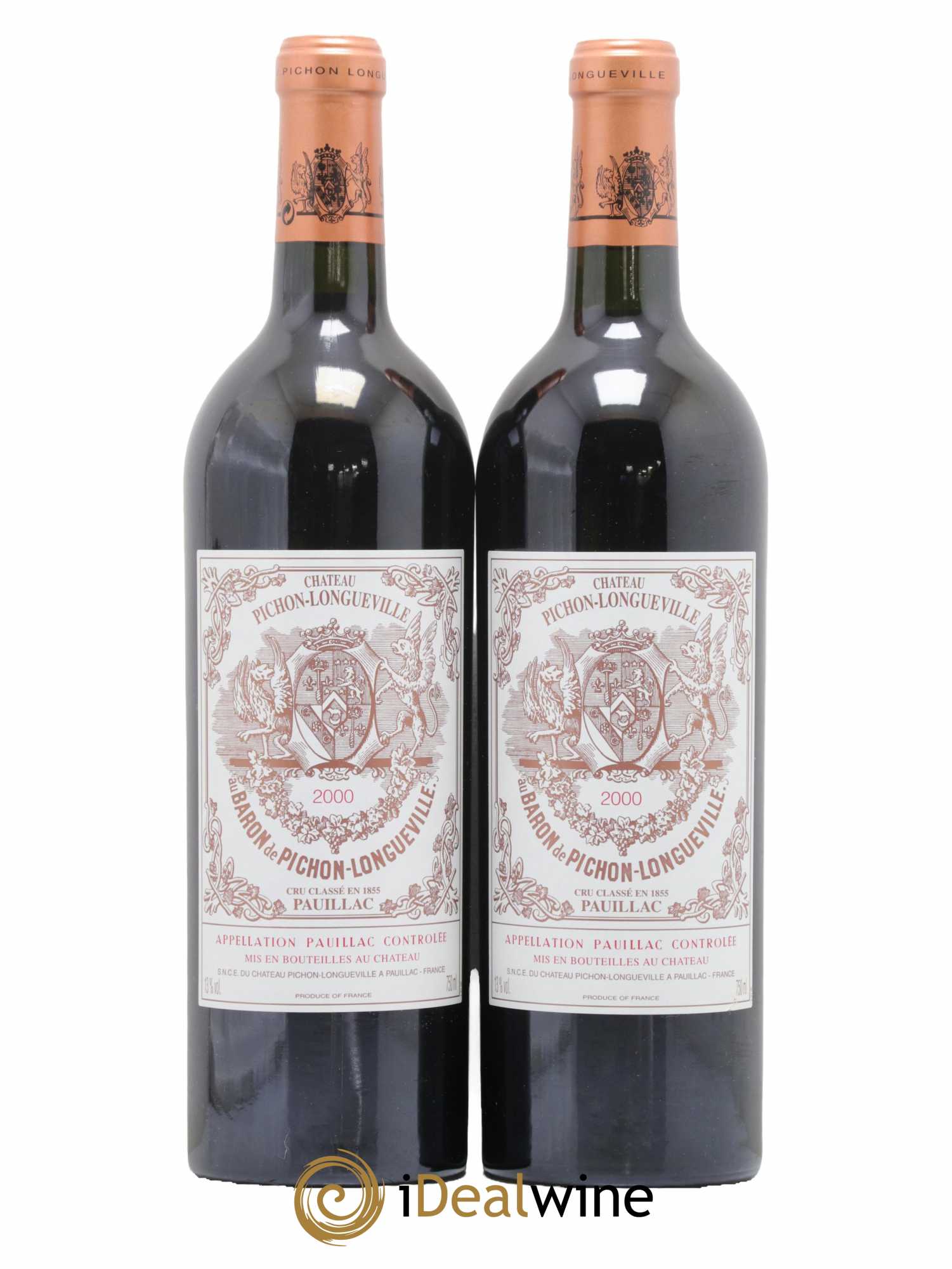 Pichon Longueville Baron 2ème Grand Cru Classé 2000 - Lot de 2 bouteilles - 0