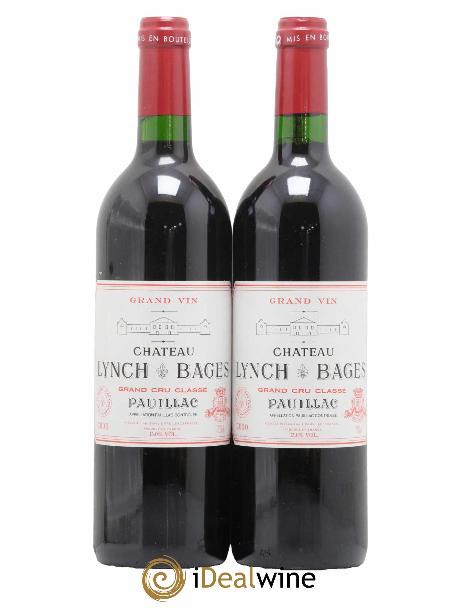Château Lynch Bages 5ème Grand Cru Classé 2000 - Lot de 2 bouteilles - 0