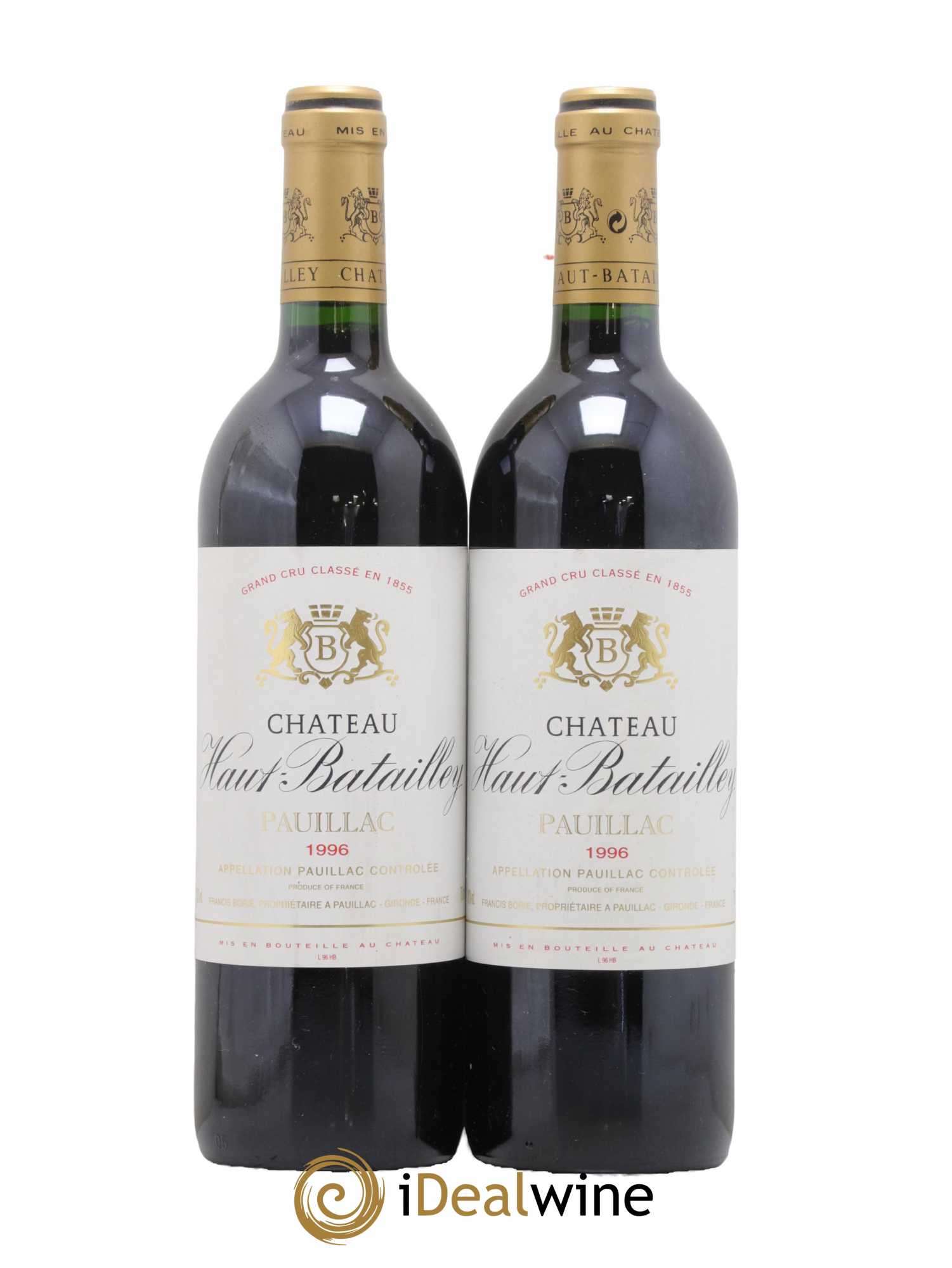 Château Haut Batailley 5ème Grand Cru Classé 1996 - Lot de 2 bouteilles - 0