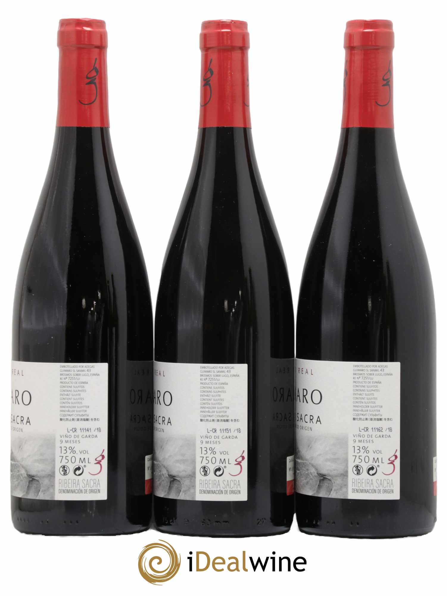 Espagne Ribeira Sacra Guimaro Camino Real 2018 - Lot de 3 bouteilles - 1