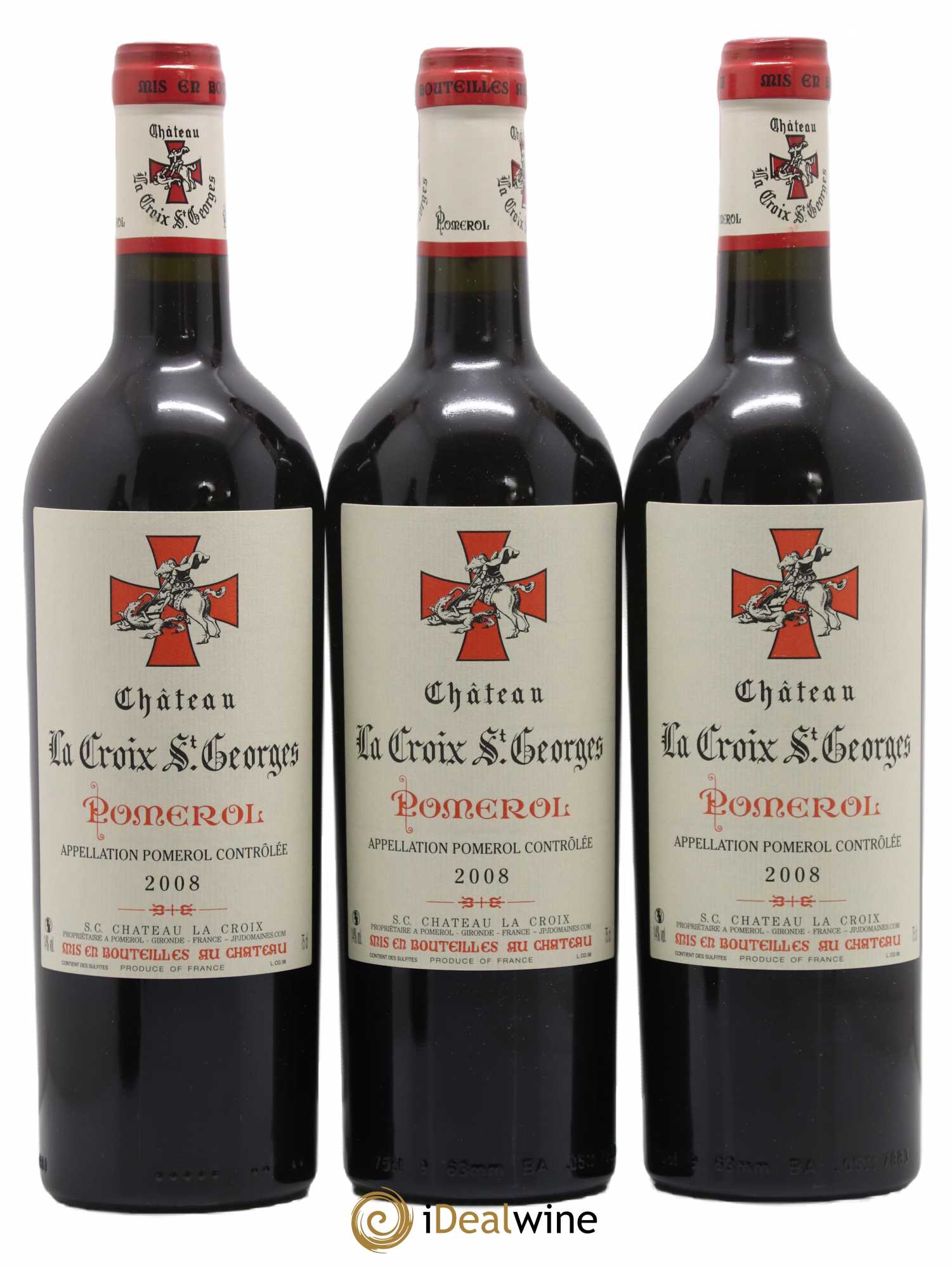 Château la Croix Saint-Georges 2008 - Lot de 3 bouteilles - 0