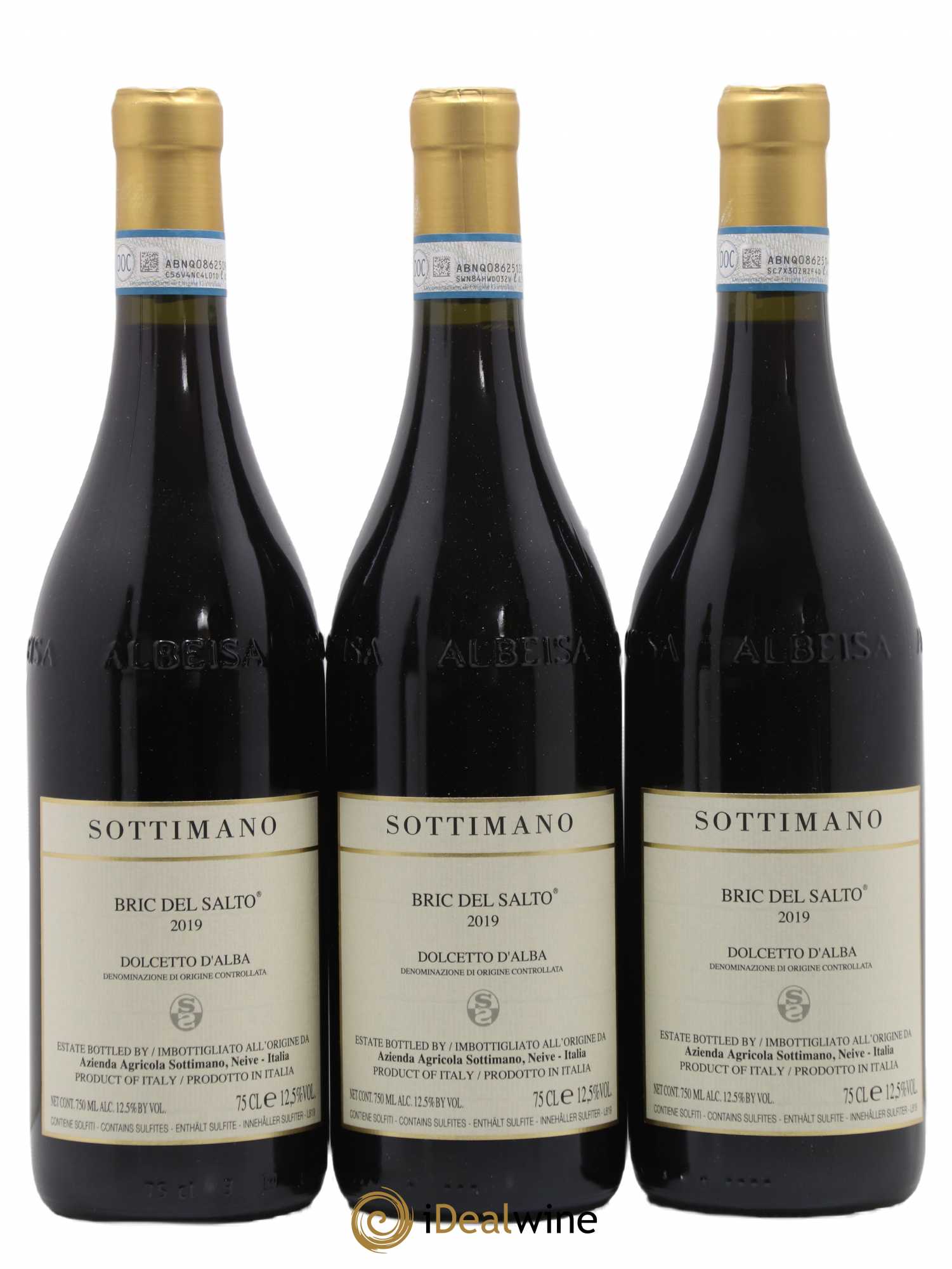 Dolcetto d'Alba DOC Bric del Salto Sottimano 2019 - Lot de 3 bouteilles - 0